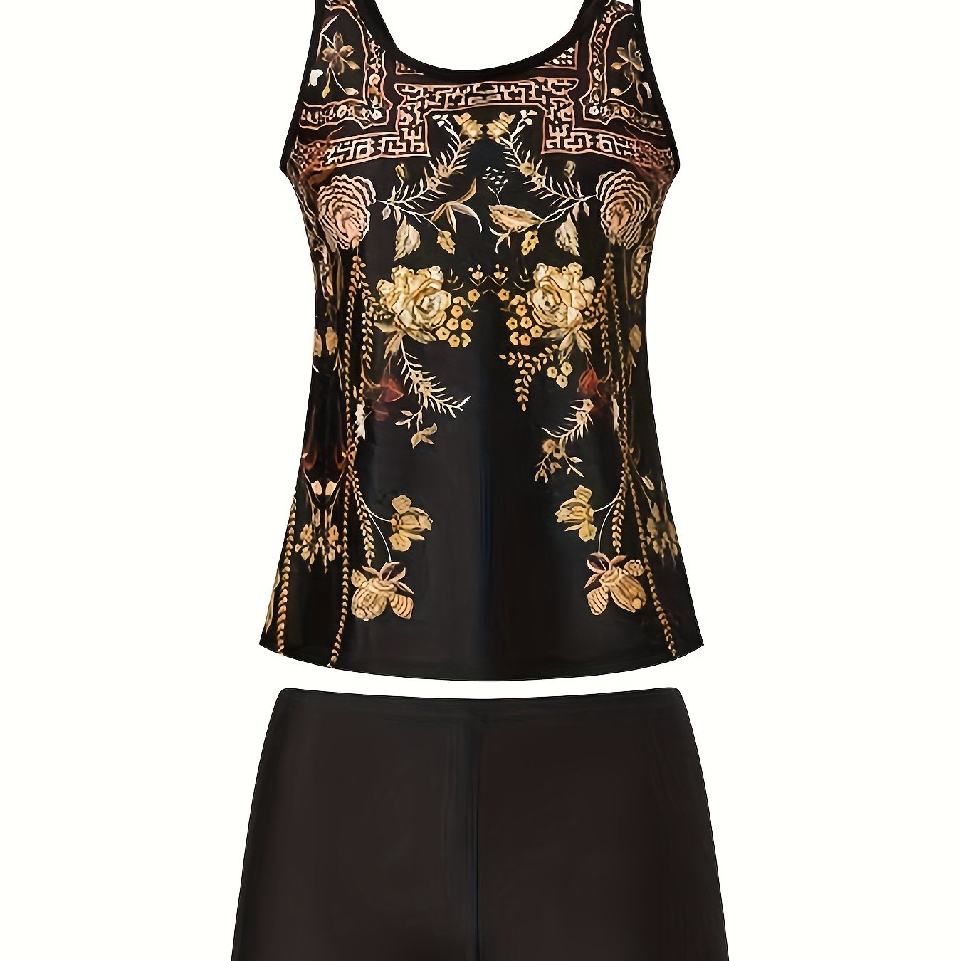 Women's Stylish Printed Tankini That The Figure And Conceals The Belly