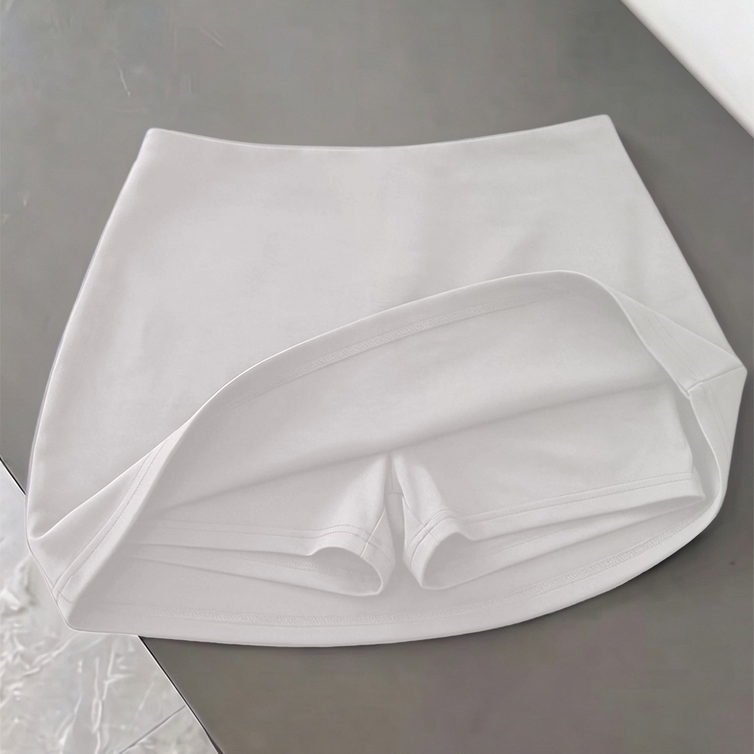 TEMU Falda corta sexy , cintura elástica transpirable que la cintura con bragas , ajustada al cuerpo realza las curvas, ideal para citas y uso