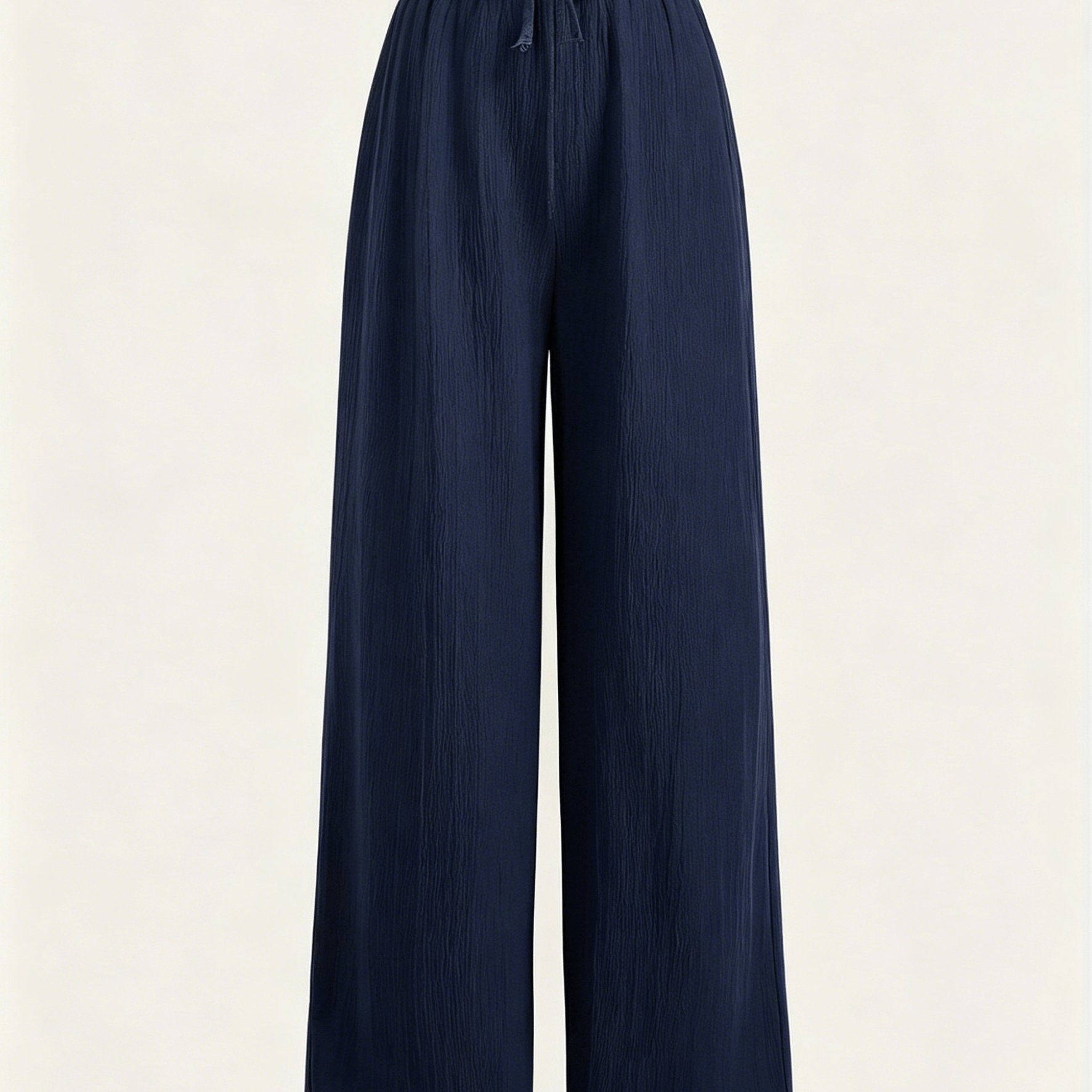 TEMU -waisted Wide-leg Pants For Women, High-quality Draped Loose Straight-leg Trousers, Casual Pants, Thin Style +