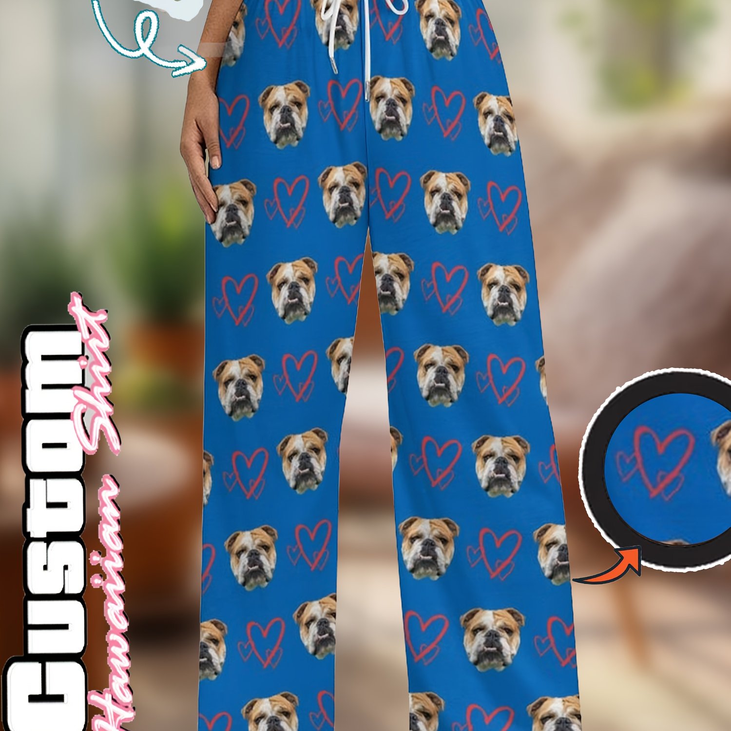 TEMU Custom Photo Pants For Women Men, Personalized Face Pants Socks, Gift For Wife Husband, Anniversary Gift, Valentine's Day Gift