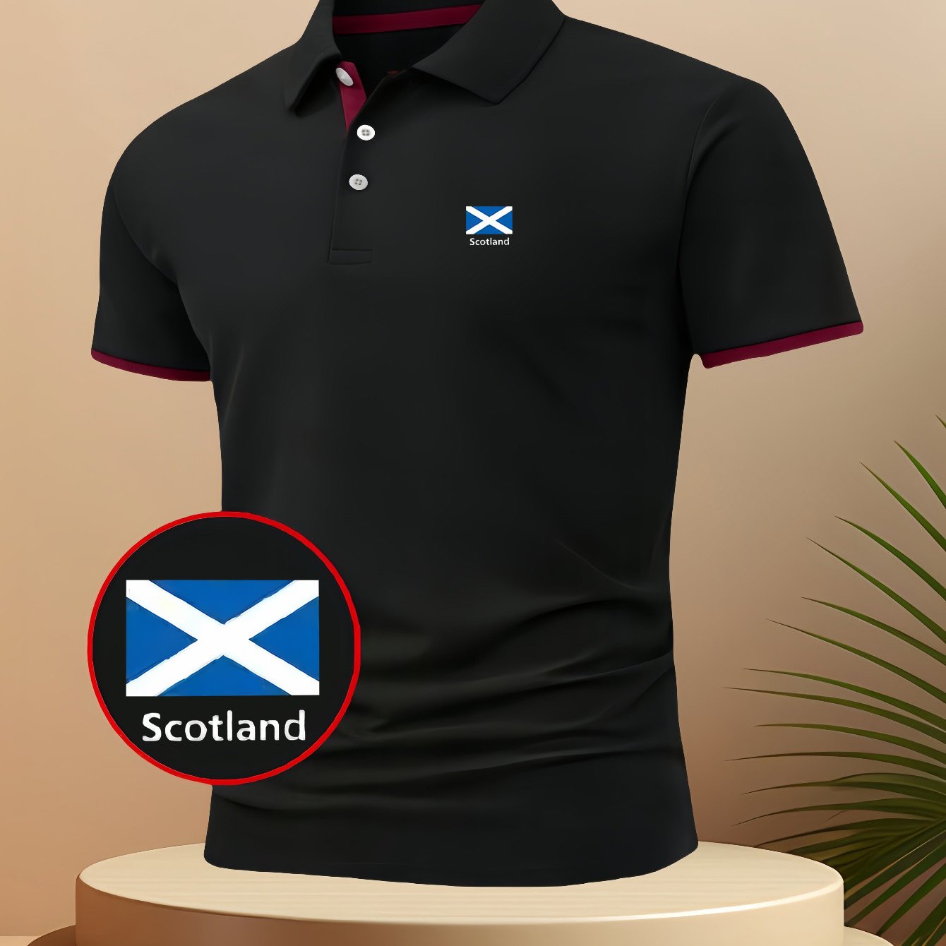 TEMU A894-scotland Men's Casual Summer Printed T-shirt - Stylish Short-sleeve Top With , Lightweight And Breathable, Shirt