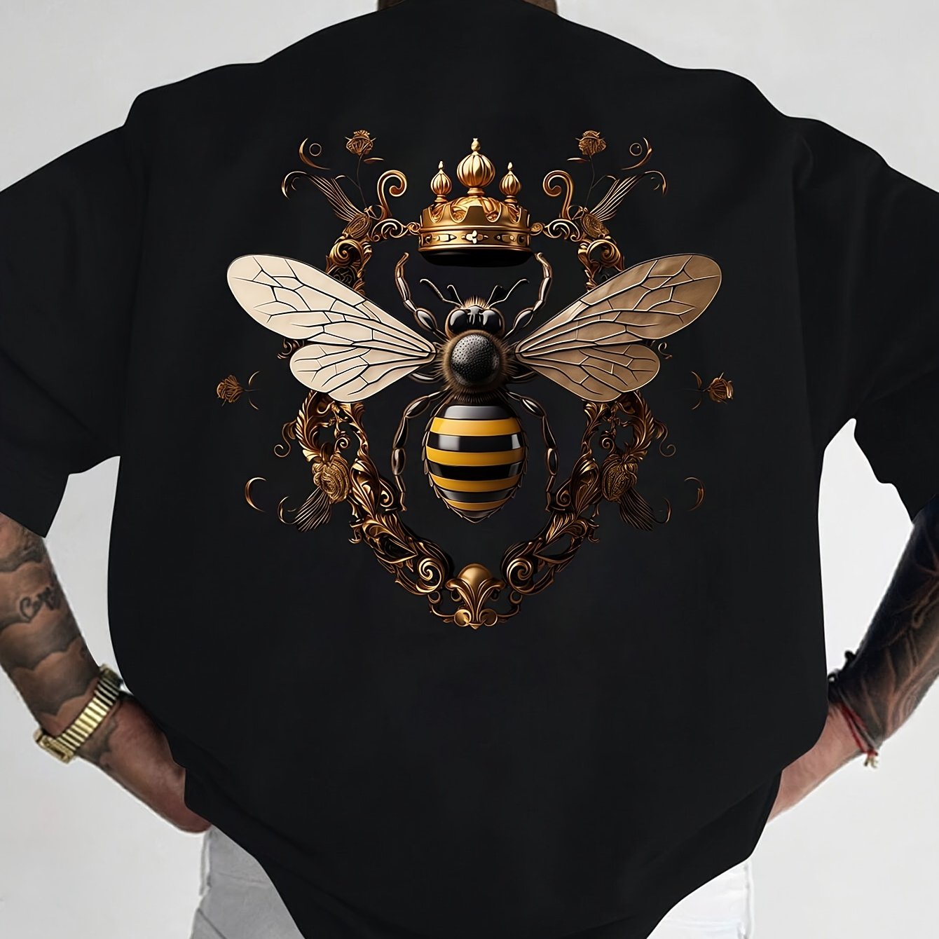 Image of 100% Cotton Printed Men's Pure Cotton Vintage T-shirt, Simple, Stylish, And Comfortable Printed Casual T-shirt 0703