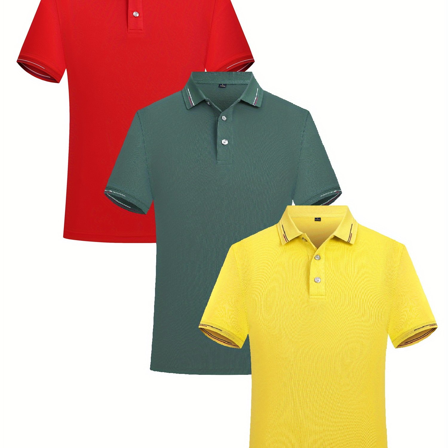 TEMU Mens Casual T-shirt Womens Top Short Sleeved 3pcs Adult Clothing Comfortable And Breathable