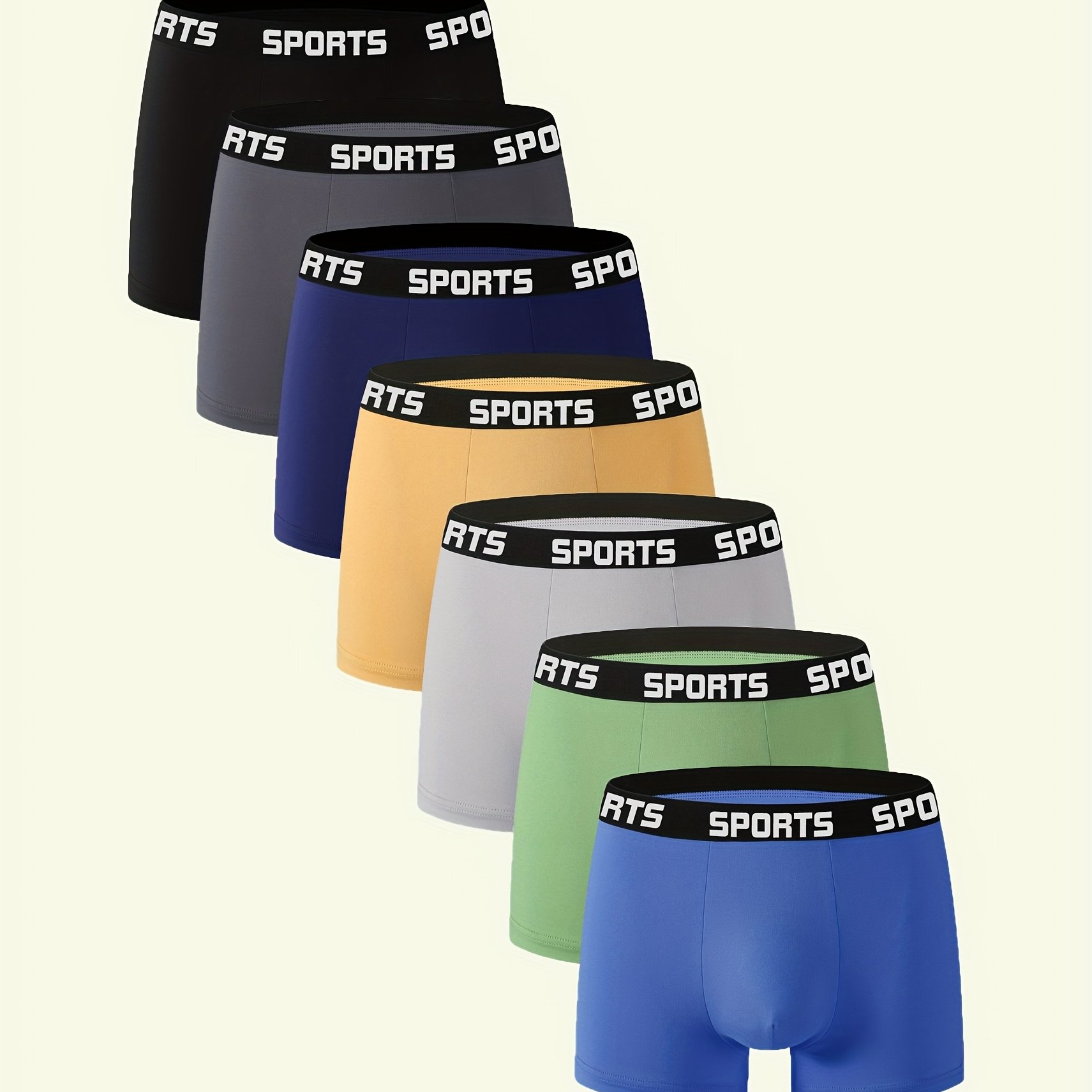 7pcs Men's Briefs, Comfortable And Breathable, Mixed 7-color Pc