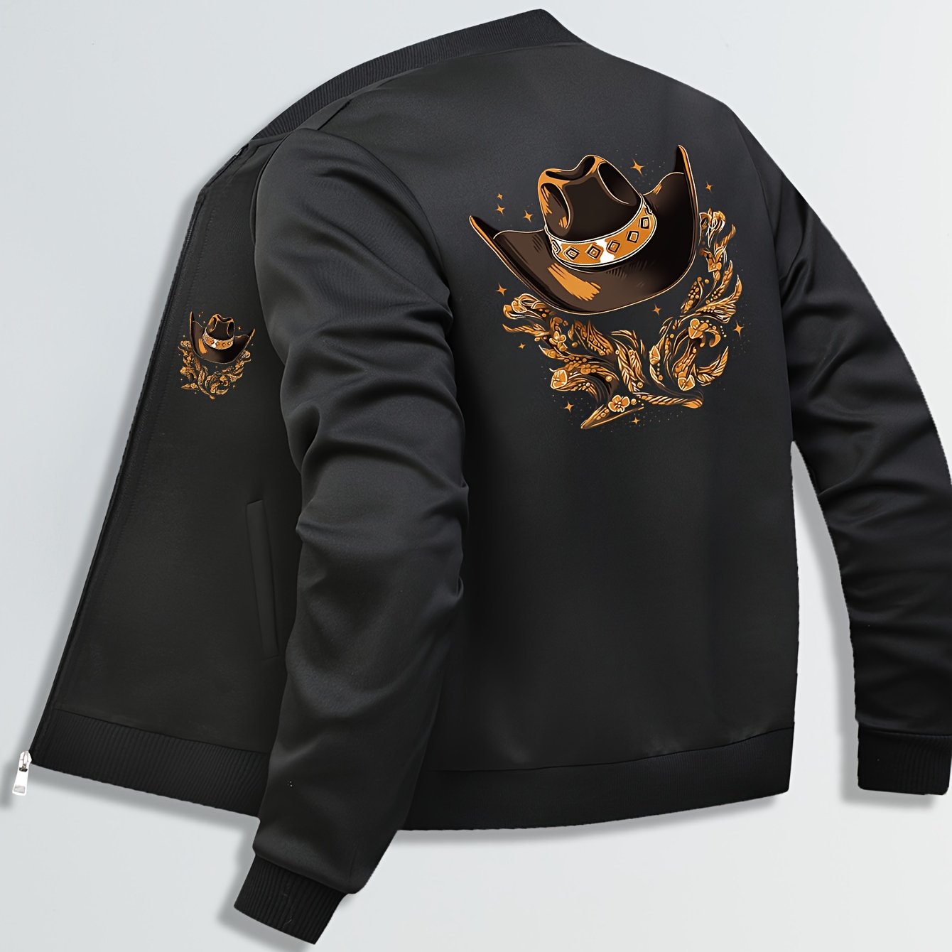 TEMU Fashion Women's Outdoor Printed Casual Jacket With Baseball Collar, Multi-pocket Long Sleeve Spring/autumn Coat