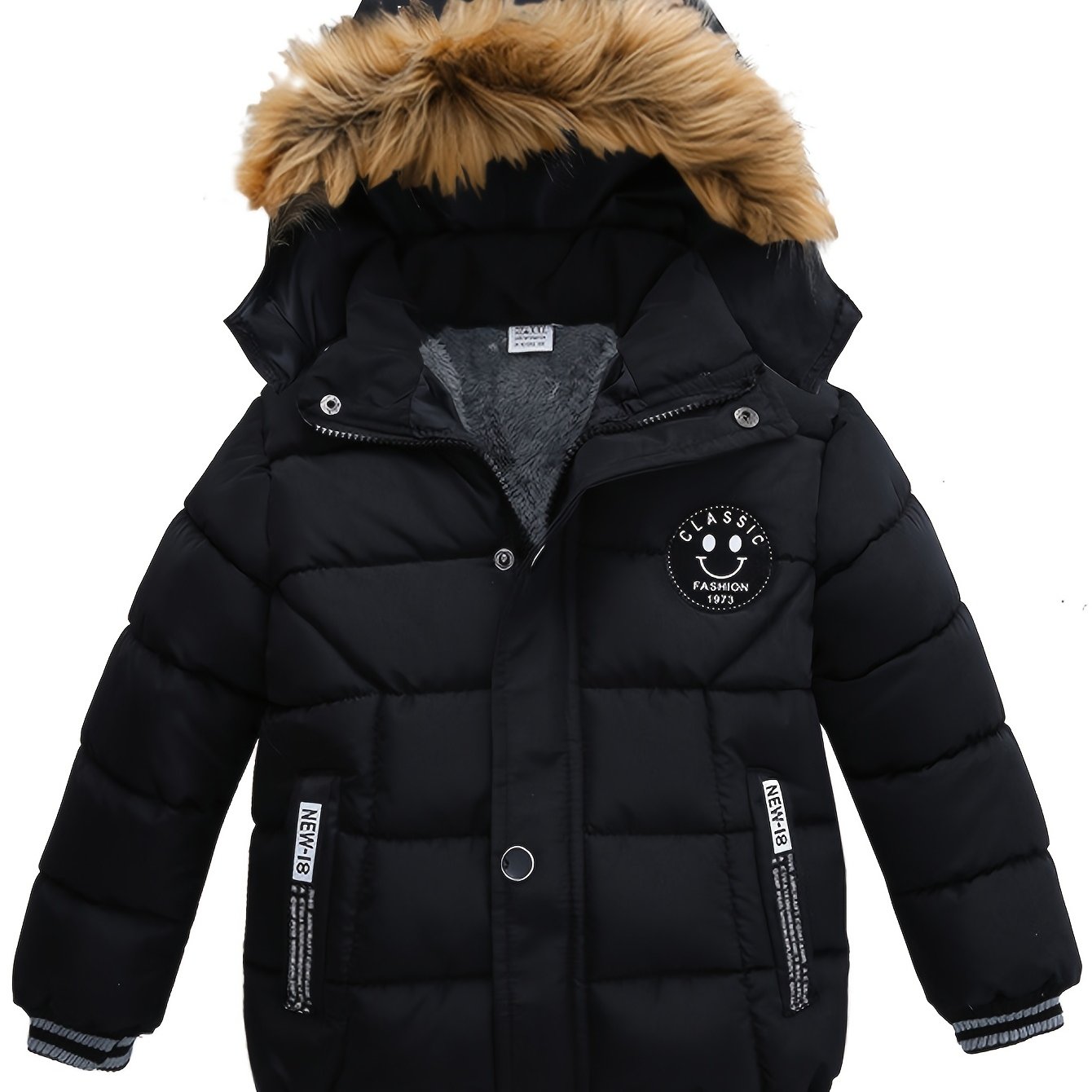 Autumn Winter Baby Boys Jacket Children Hooded Zipper Outerwear Coat Birthday Gift Kids Clothes 1-6 Years