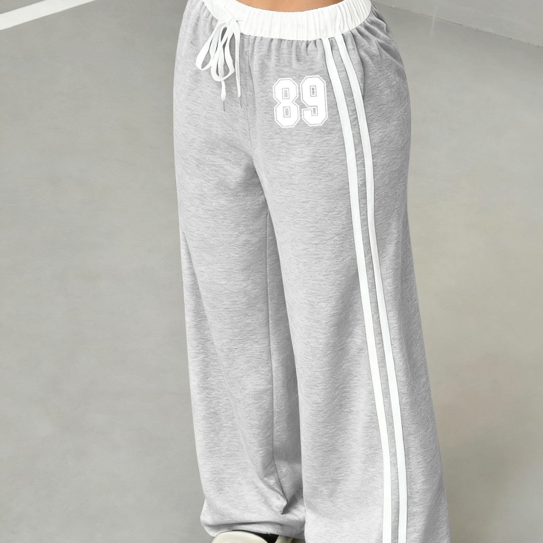 TEMU Pantaloni sportivi ampi stile street vintage casual patchwork con cintura e /estate