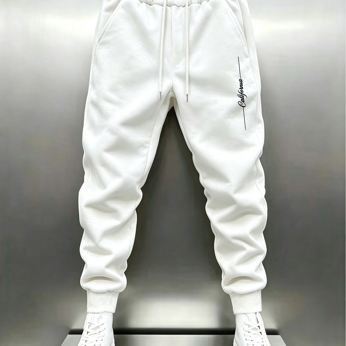 TEMU Men's Jogger Pants For Commuting, Essential Casual Attire, Ankle-length With Drawstring, Durable Fabric Retains Shape, Versatile Casual Sport
