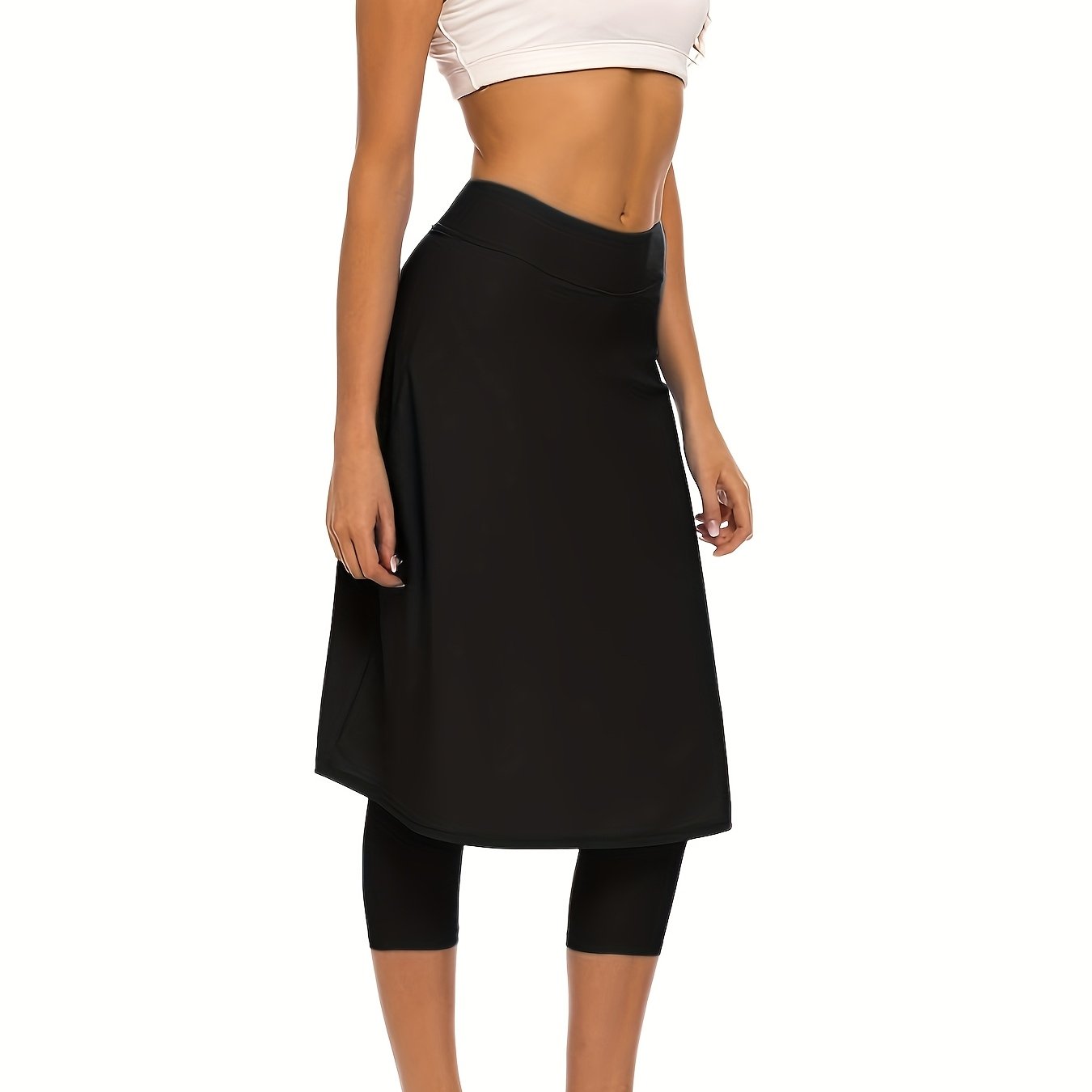 E-shop Langer Bade-Rock mit angenähter Leggings, Sportherrock für Damen