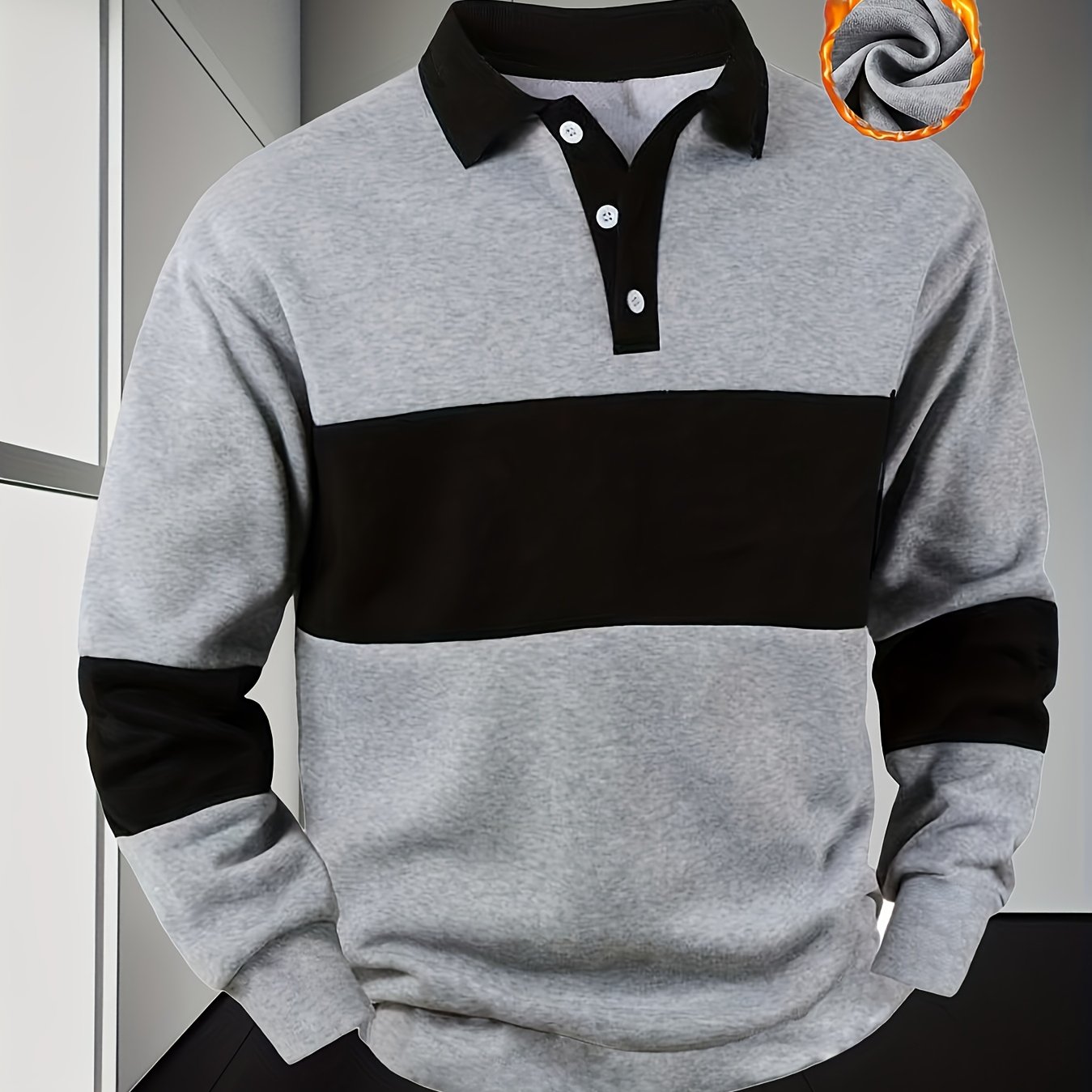 TEMU Men's Casual Shirt With Color | Button Collar, Loose Fit, Machine Washable, Ideal For Leisure And Gifts