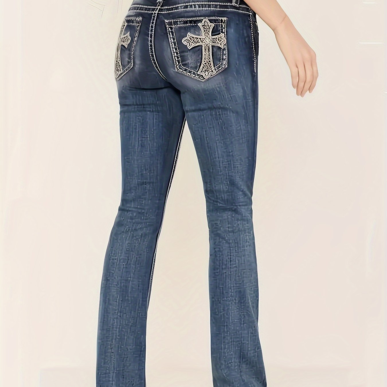High Waisted Boot Cut Jeans Women Y2k Bell Bottom Denim Pants Side  Crisscross Tie Bowknot Stretch Bootcut Jean 