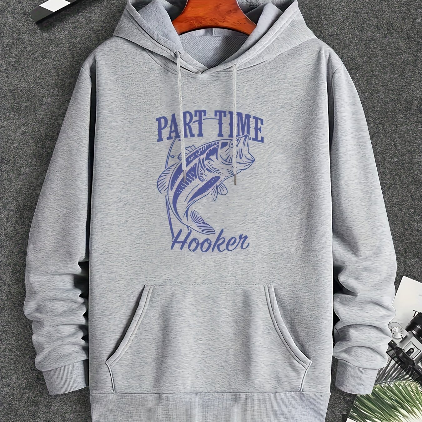 Fishing Print Hoodie, Cool Hoodies For Men, Men's Casual Graphic Design  Pullover Hooded Sweatshirt With Kangaroo Pocket Streetwear For Winter Fall,  As