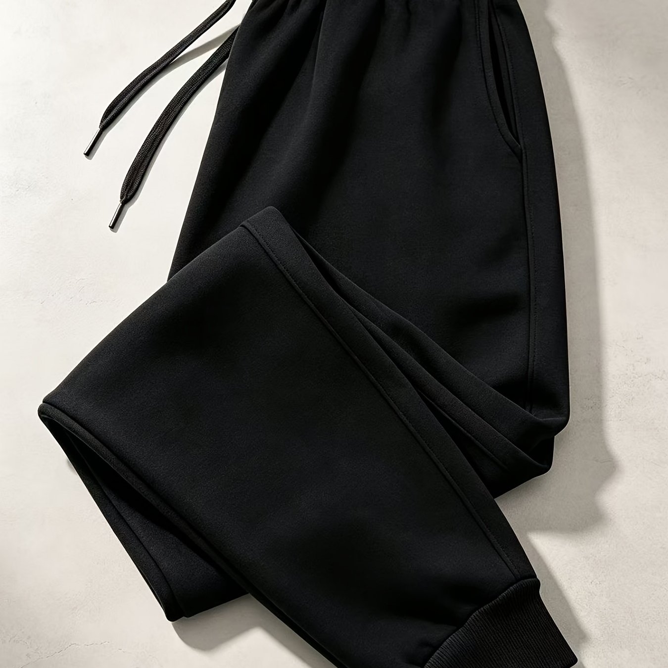 TEMU Men's Casual Ankle-cinching Sweatpants, Elastic Drawstring Waistband, Wear-resistant Comfortable Athletic Trousers, Gym Multi-scene Men's Pants