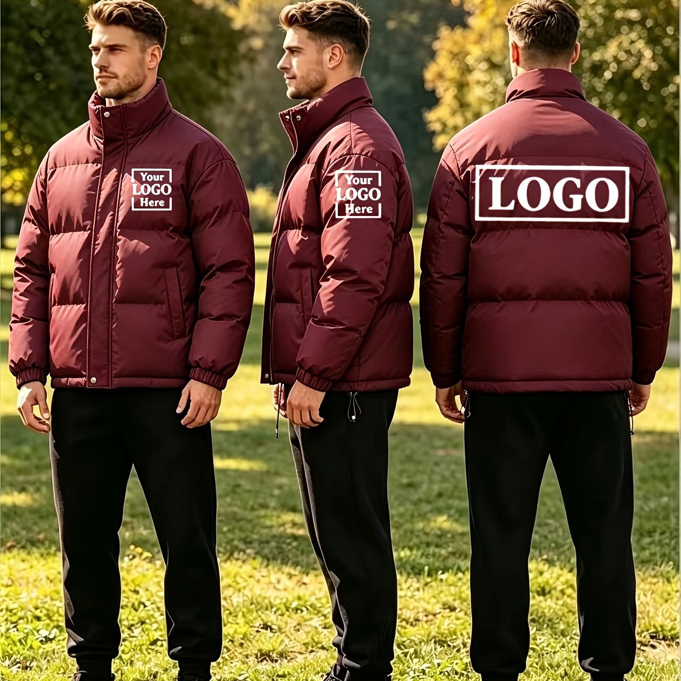 Winter Padded Custom Style Hoodless Outerwear, Comfortable & Warm