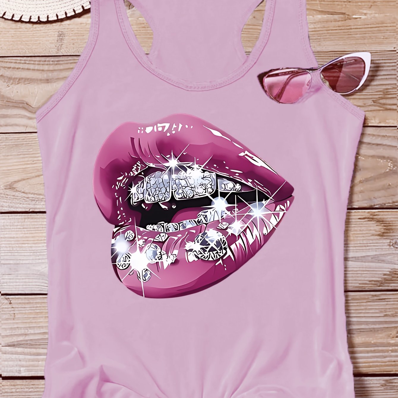 TEMU Plus Size - Plus Size - Summer -size Women's Top With Shiny , High-end And Comfortable