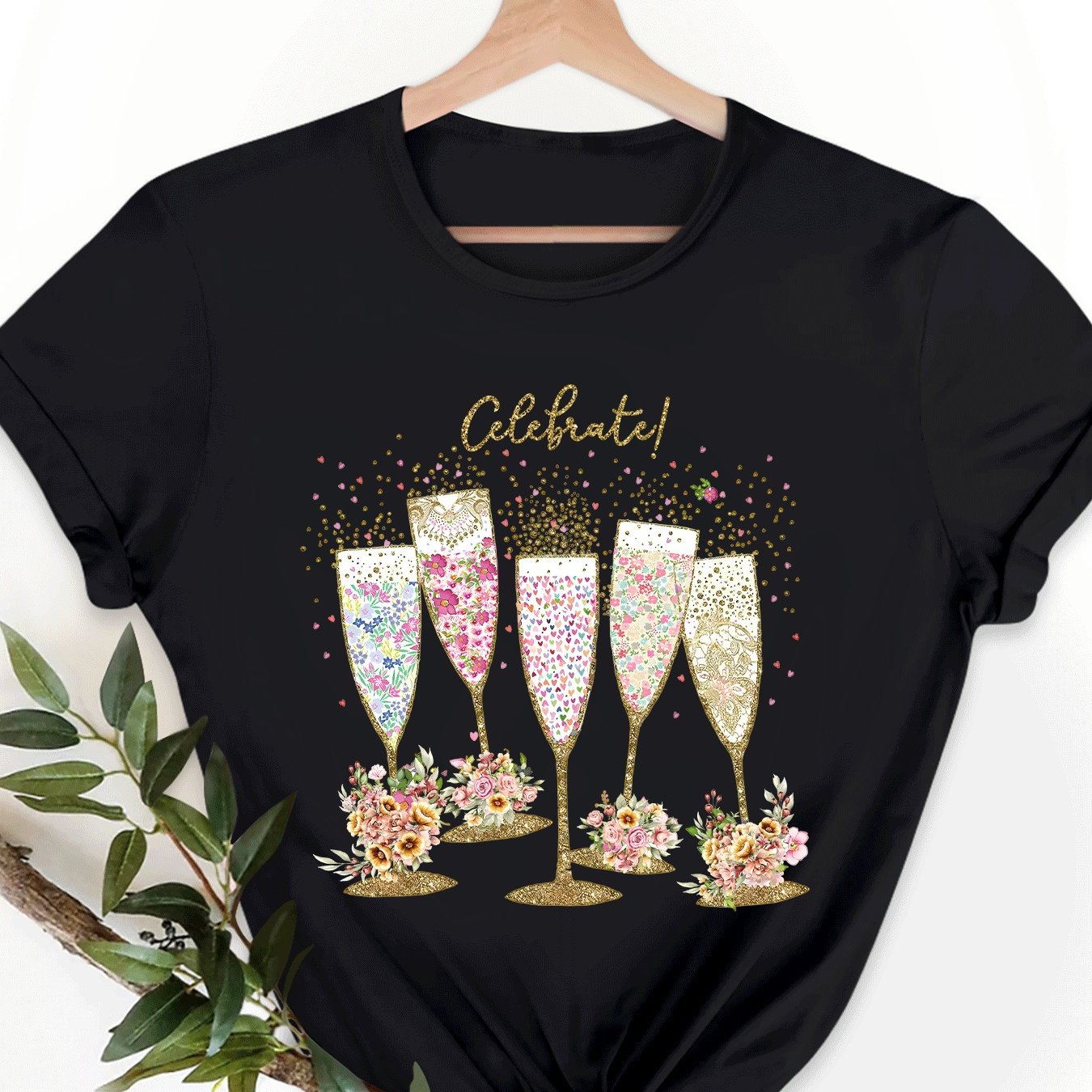 TEMU Golden Powder 5 Goblets Loose Versatile Fashionable Casual Summer Short-sleeved Top