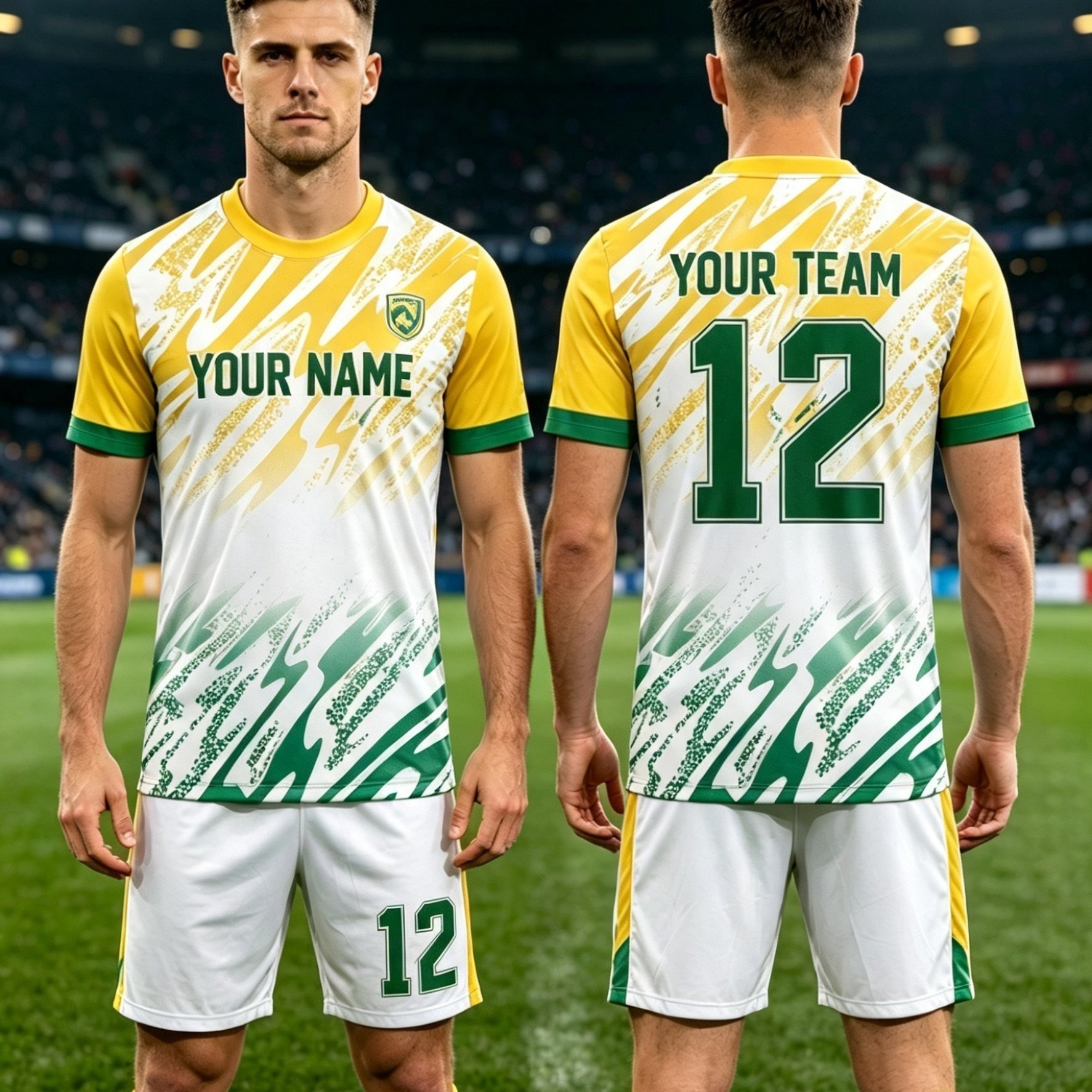 TEMU Set pezzi divisa da calcio personalizzata 2026, maglia a maniche corte abbinata a pantaloncini sportivi, supporta la personalizzazione del della