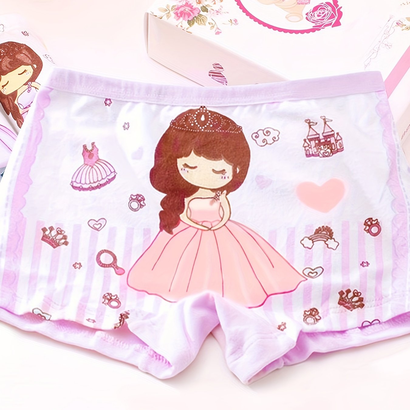 Princess Printed Fashionable Kids Girls Underwear Breathable