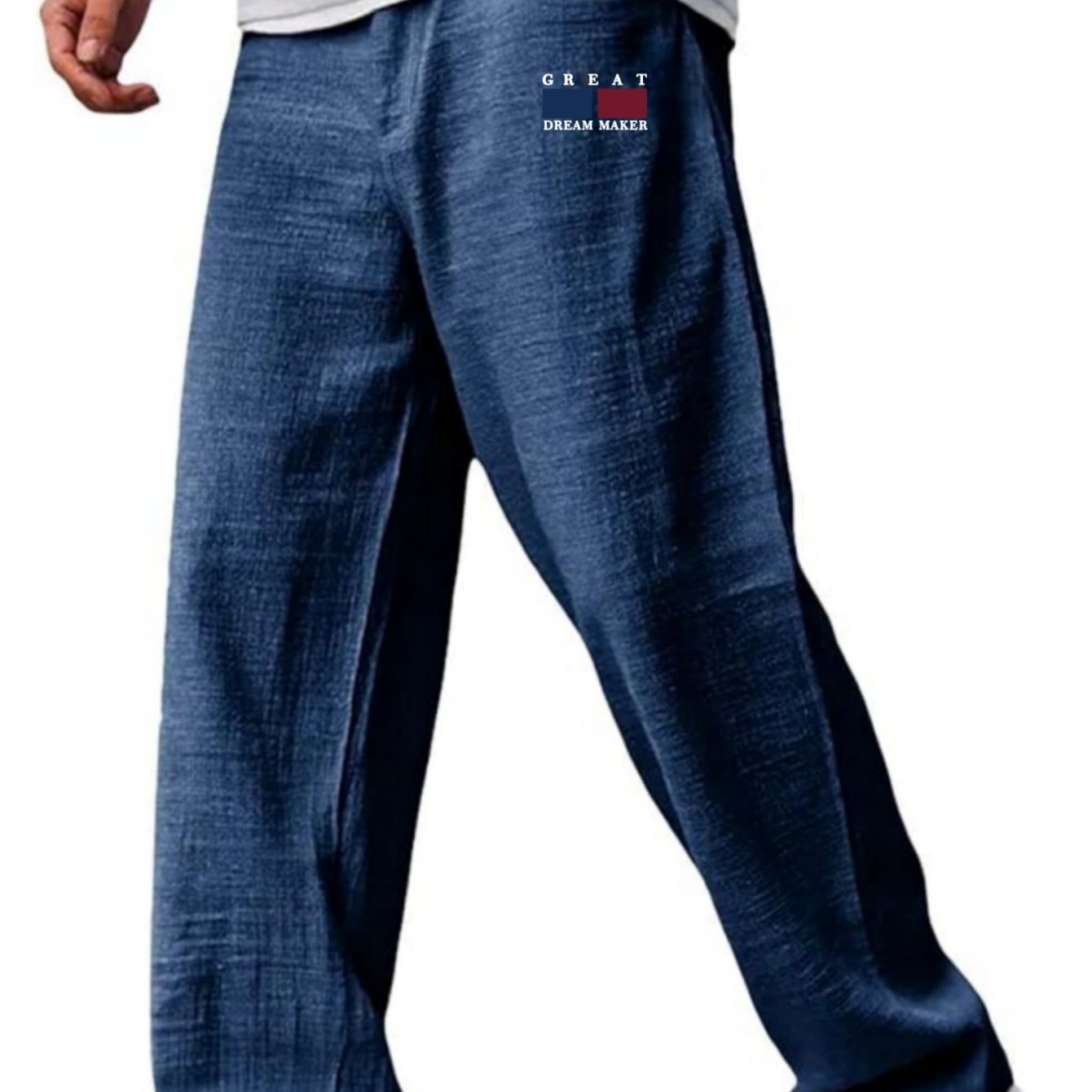Men's Retro Casual Pants - Lightweight Breathable Trousers Suitable For Casual Attire, Summer & Spring/autumn, Machine Washable Regular Fit With , Non- For Urban Commuting And Outdoor Activities