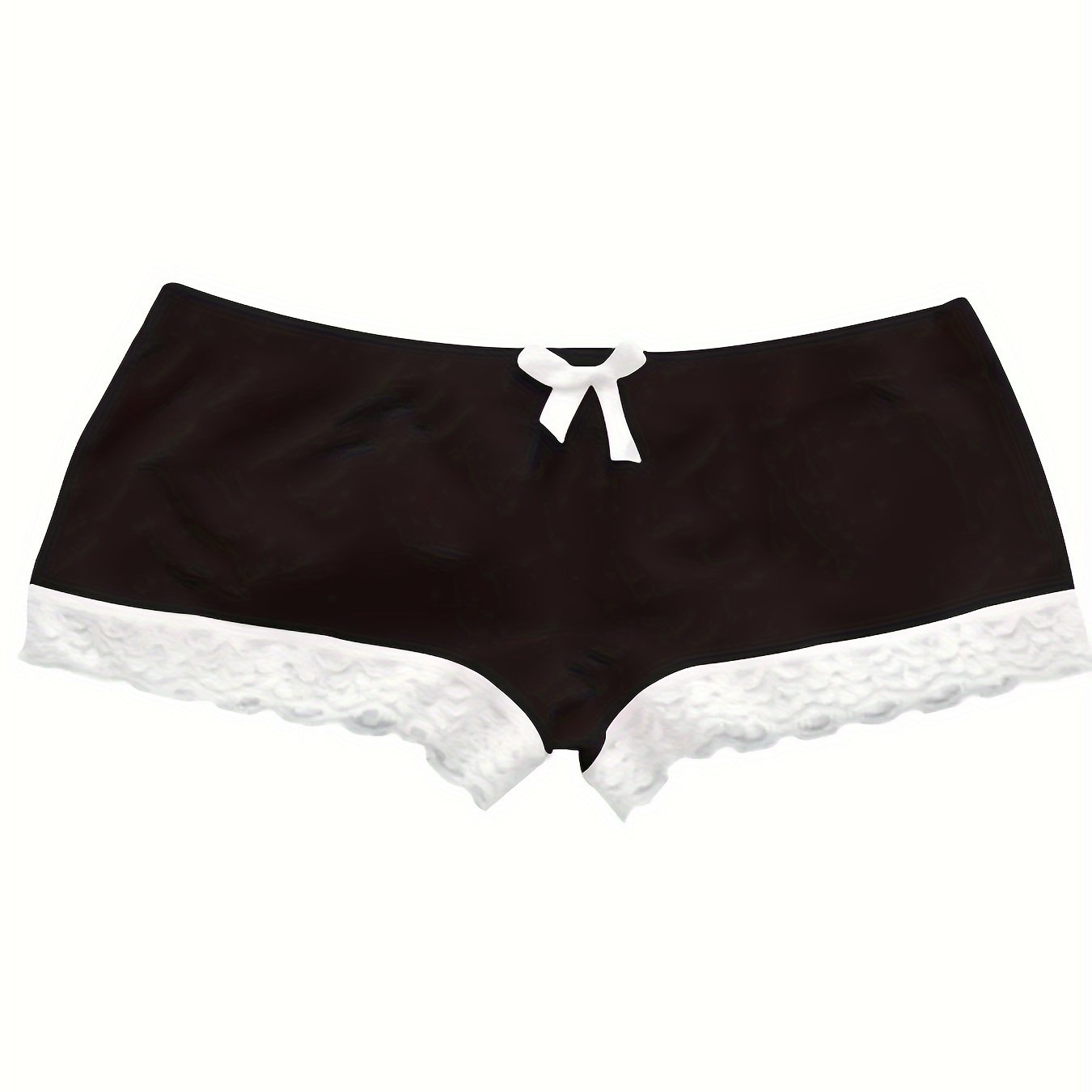 Y2k Style Summer Casual Black Lace Comfortable Elastic Waist Women's Fitted Shorts