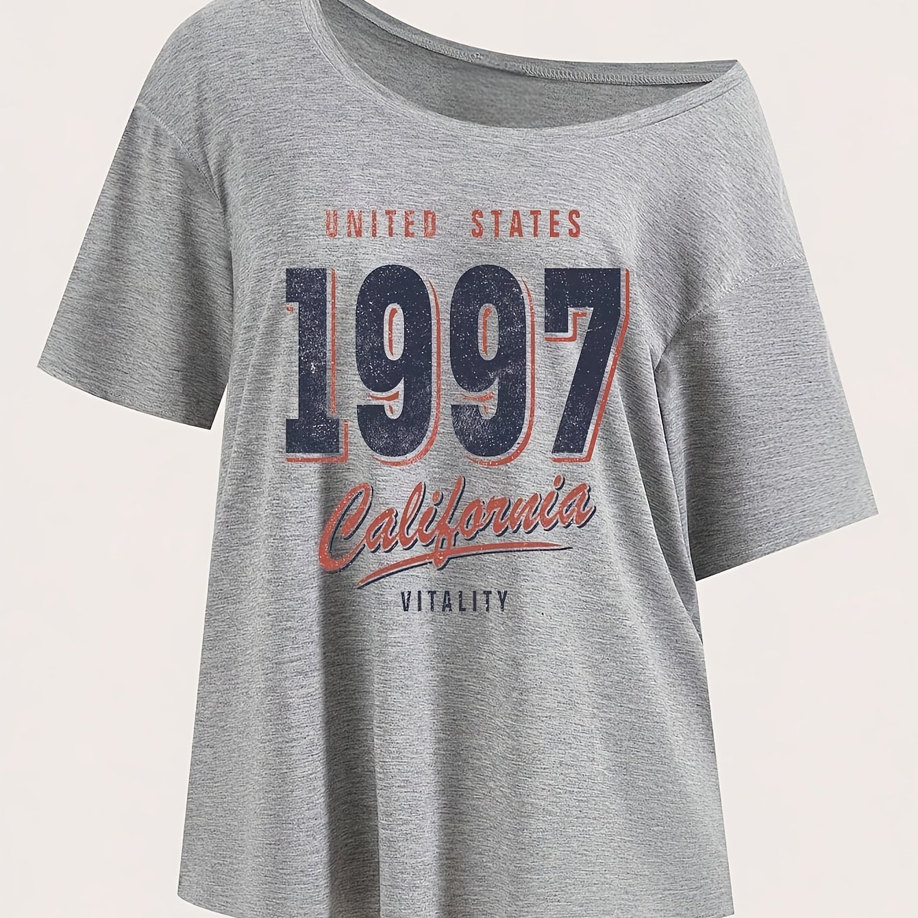 Elegant Women's Number Loose T-shirt