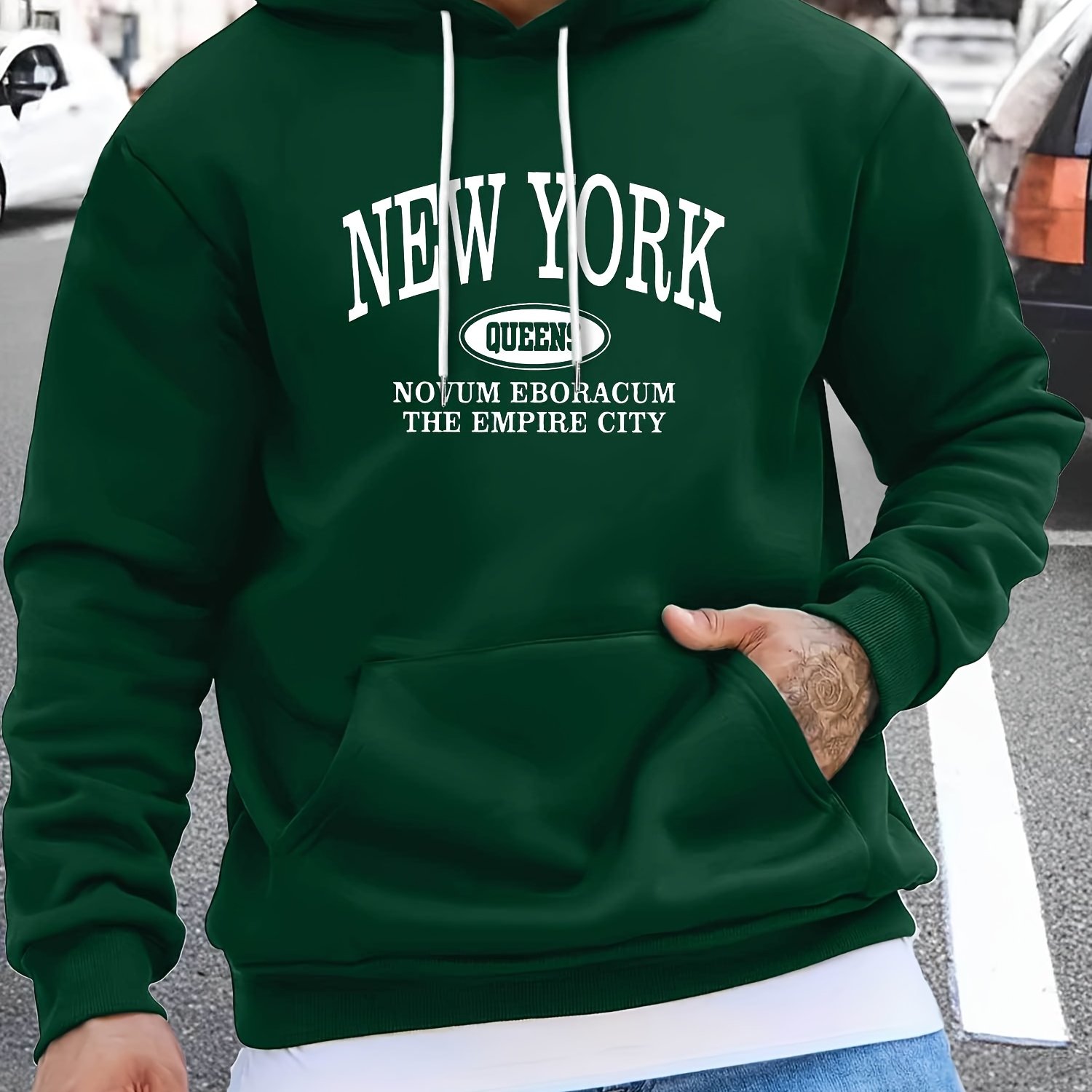 TEMU Men's Mature Easy Letter Print Hooded Fashion Casual Athletic Hoodie Sweater Base Layer, Autumn Essentials