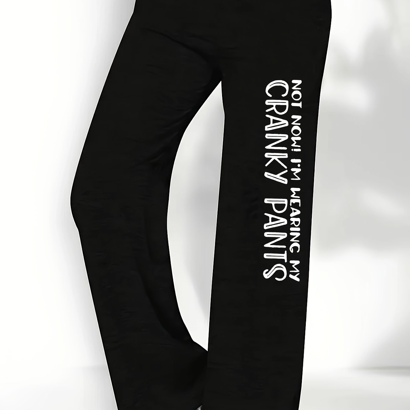 TEMU Women's Wide-leg Pants Suitable For Summer - Casual Letter 'e' Appliance & Wide-look Trousers, Mid--washable Pants For Height, Comfortable Wide