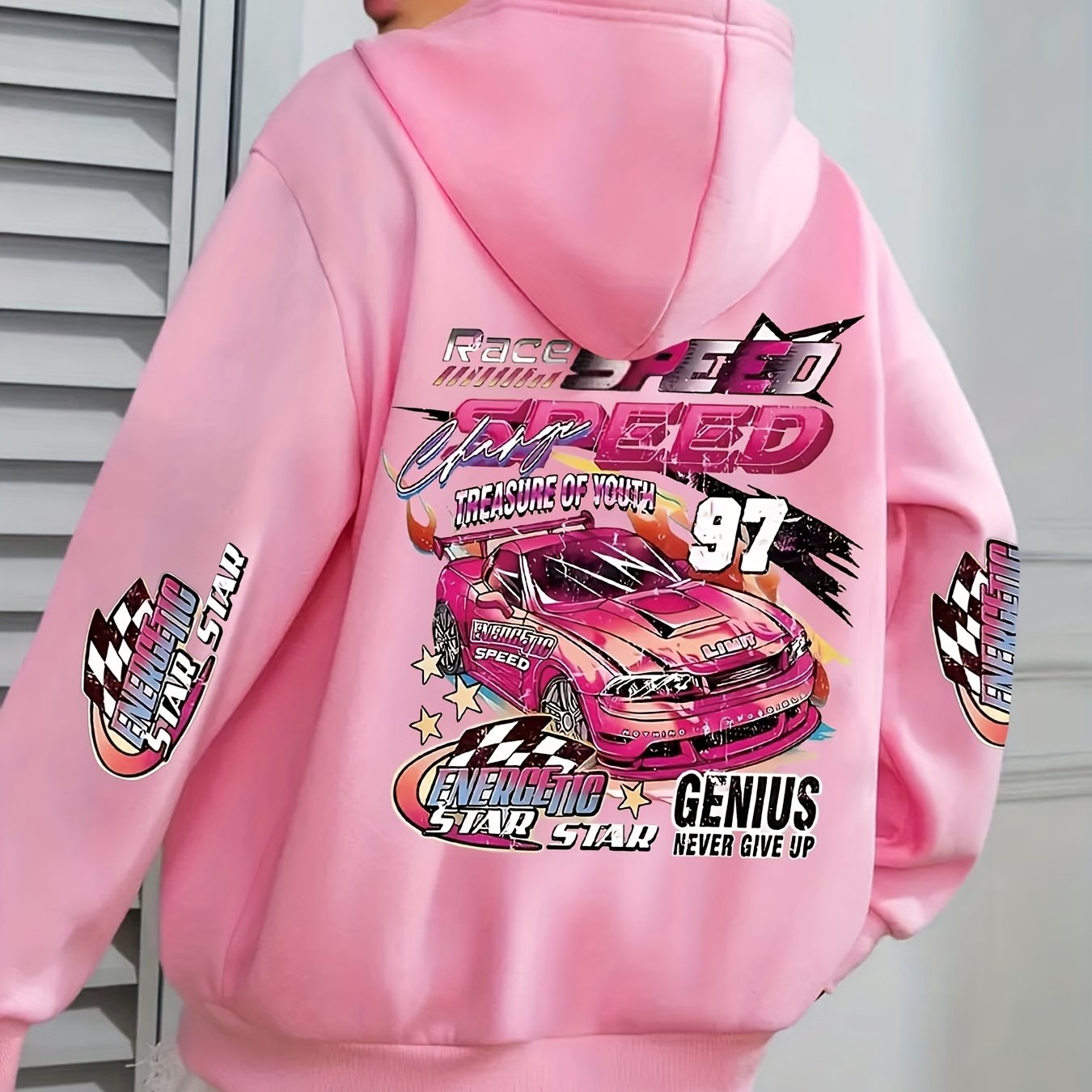 TEMU Hoodie - Women's Cozy Long Sleeve Hooded Sweatshirt For Winter & Fall