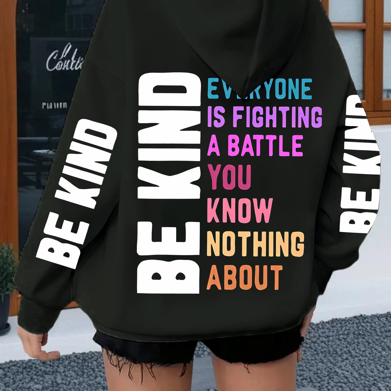 TEMU 2026 Autumn/winter New Sweatshirt (hooded Sweatshirt Without Pockets, Women's Style) With Animal Flowers, Letters And Other Elements Printed
