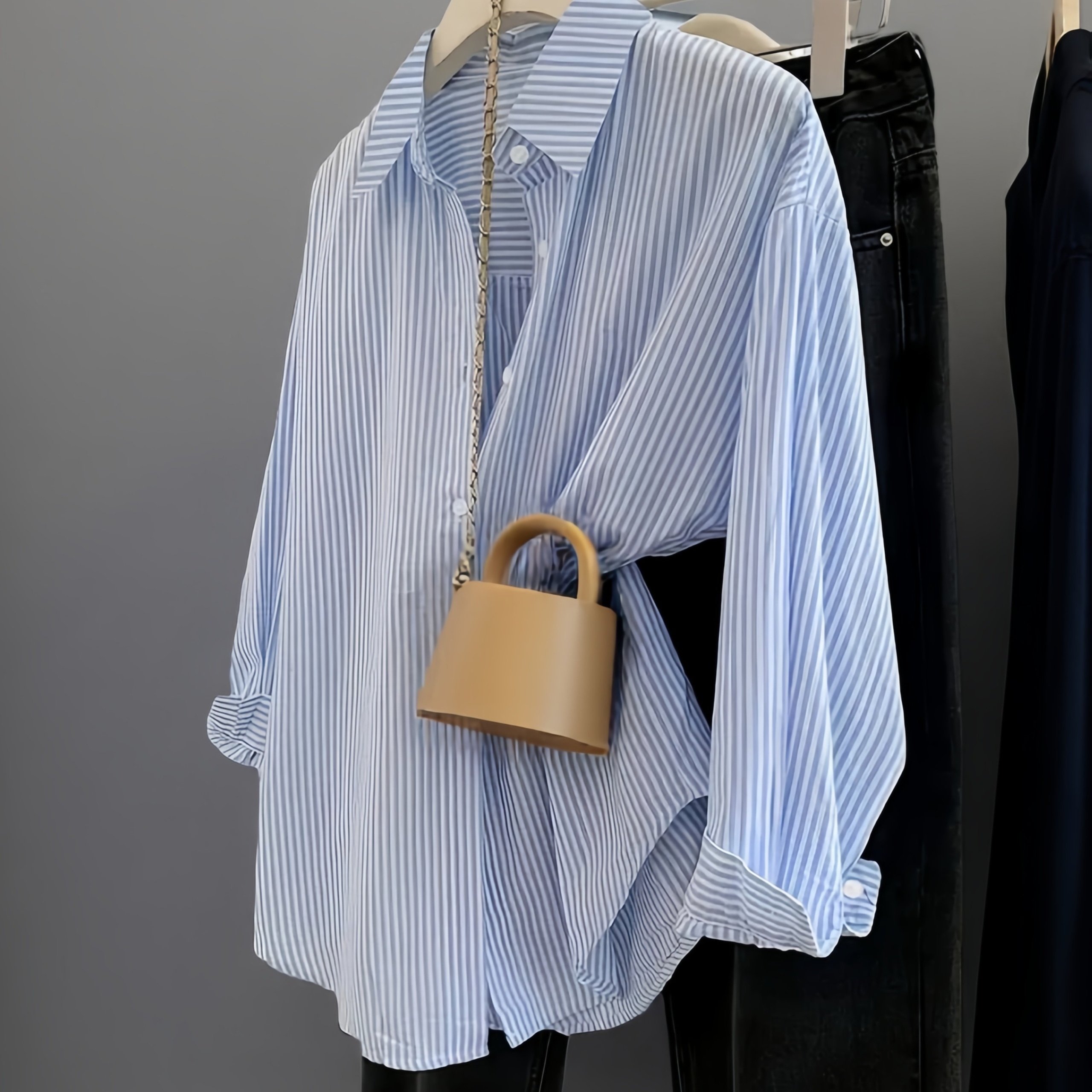 Loose Striped Shirt For Women