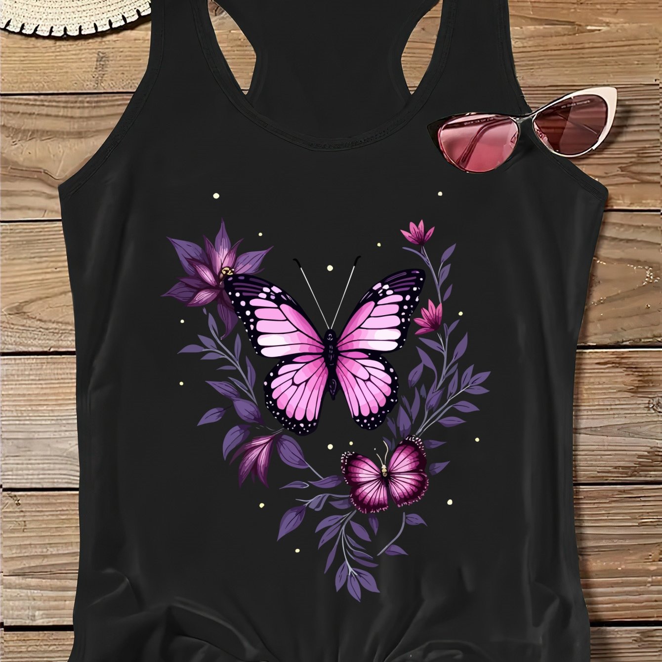 TEMU Plus Size Women's Fashion Floral Gradient Vest