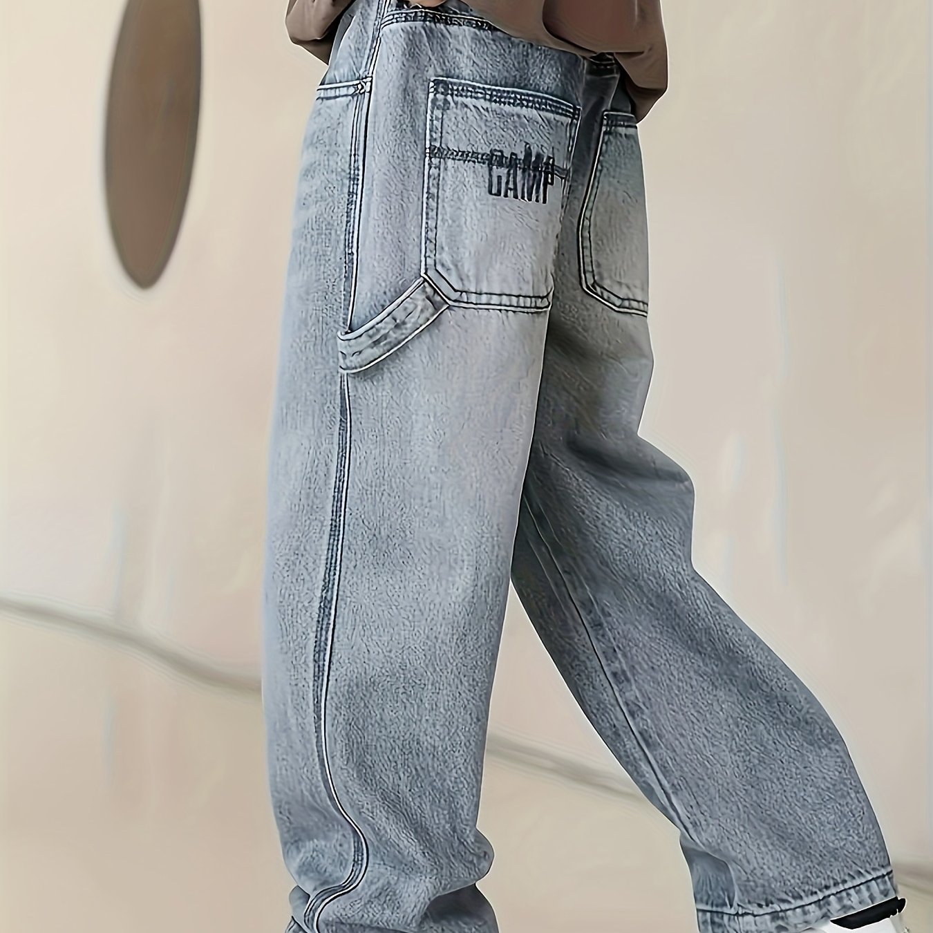 Boys' Jeans, Kids' Jeans, Boys' Street Style Jeans, Full Elastic Waistband, Loose And , For Daily Casual , , Back-to-school Pants, Fall/winter Trousers, Halloween, Christmas Gift For Kids, Summer