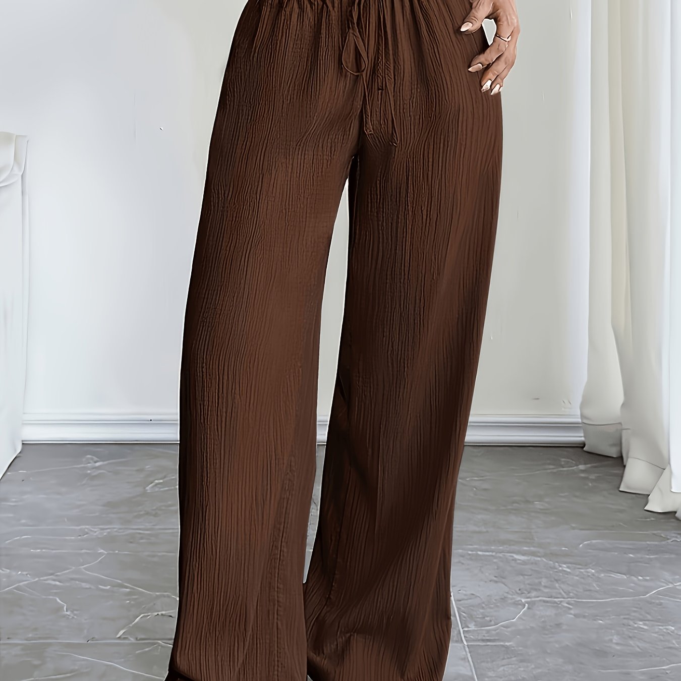 TEMU Fashionable Casual Wide-leg Pants
