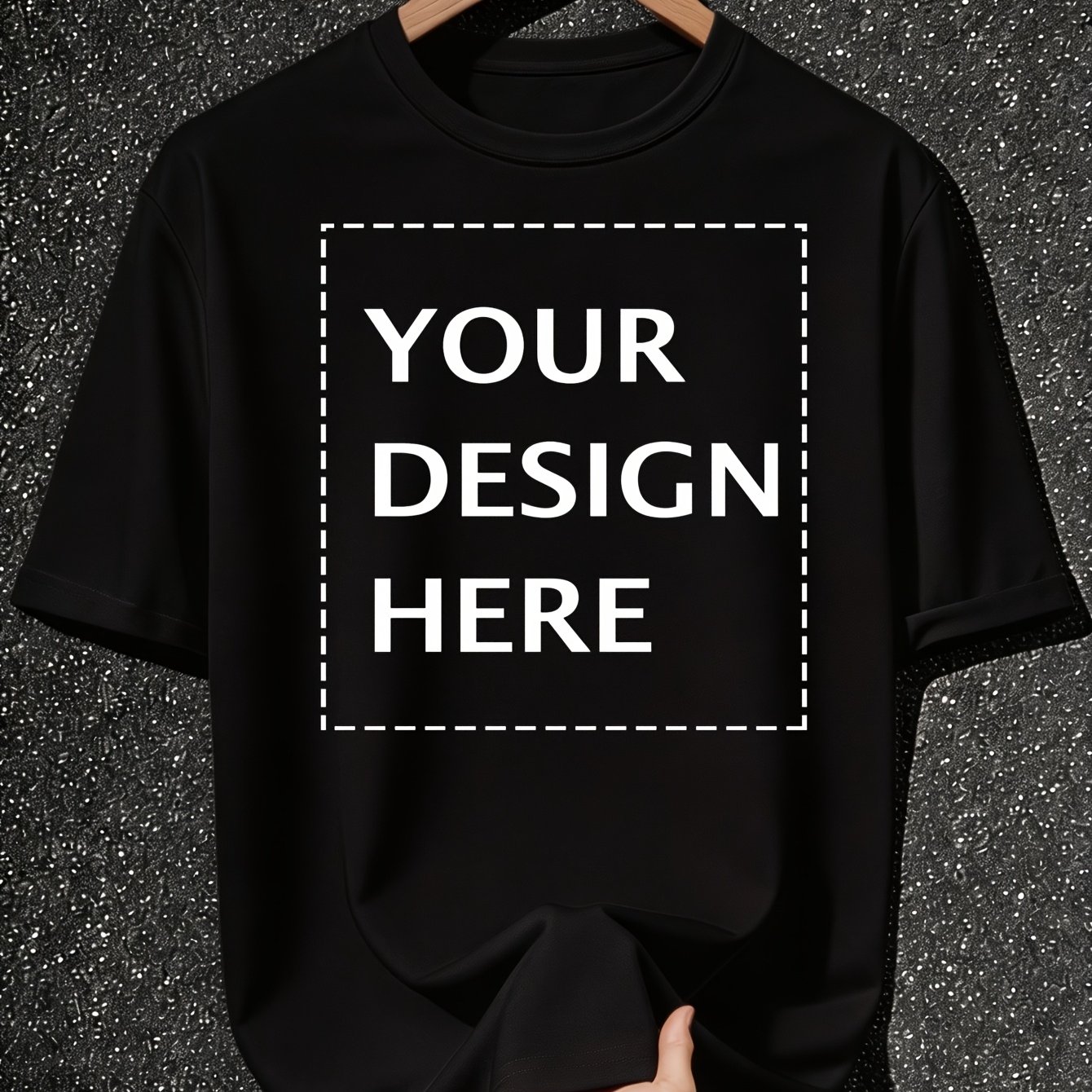 TEMU T-shirt pur pour femme avec impression personnalisée sur le devant - Coupe ample et douce à col rond, convient pour les tenues décontractées de