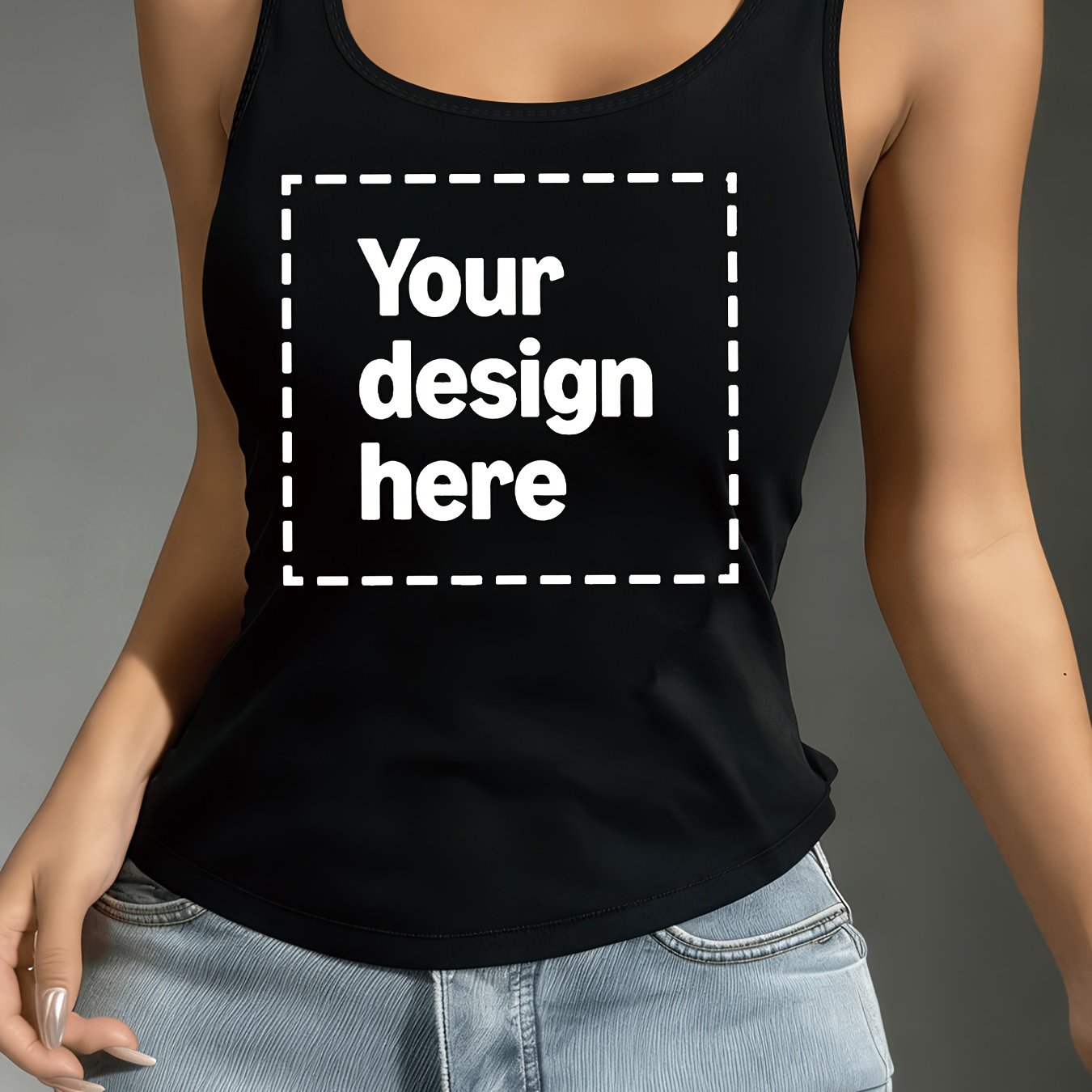 TEMU Custom Printed Tank Top For Women