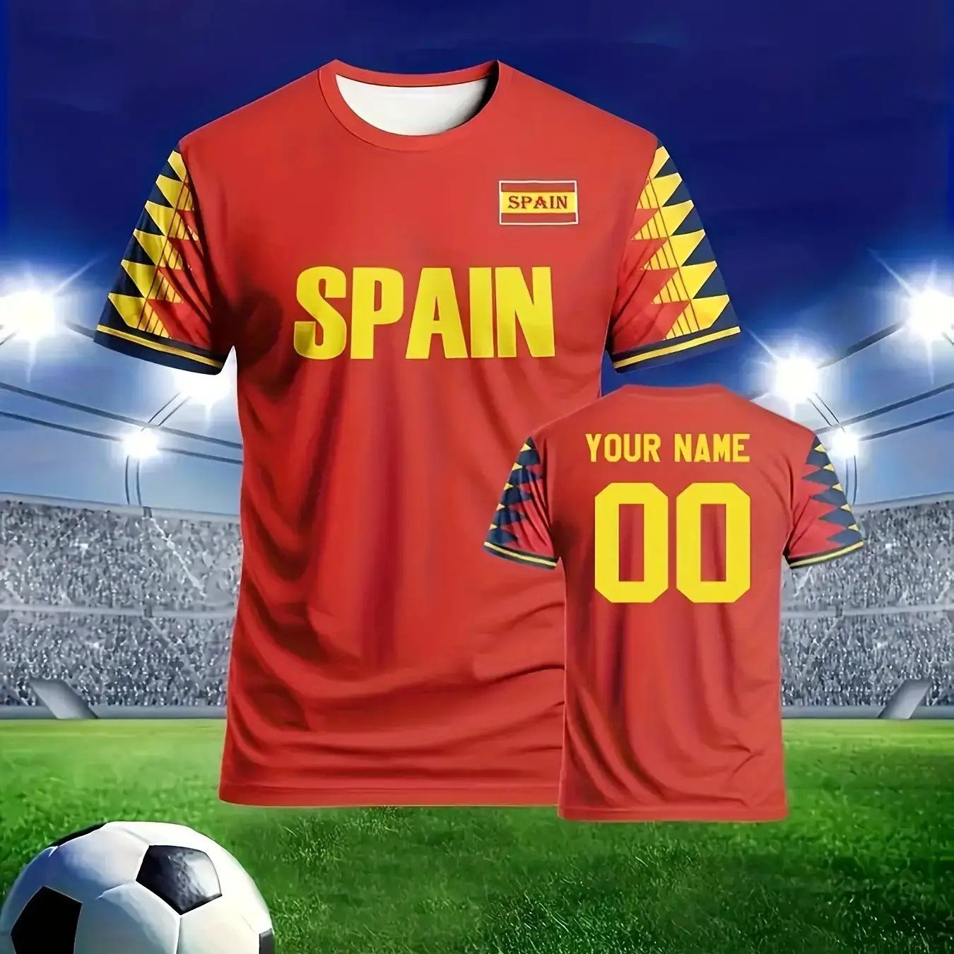 TEMU Personalized Print Jersey T-shirts | Suitable For Sports And Casual Wear - Breathable Quick-dry Fabric, Ideal For Personalized Short-sleeve