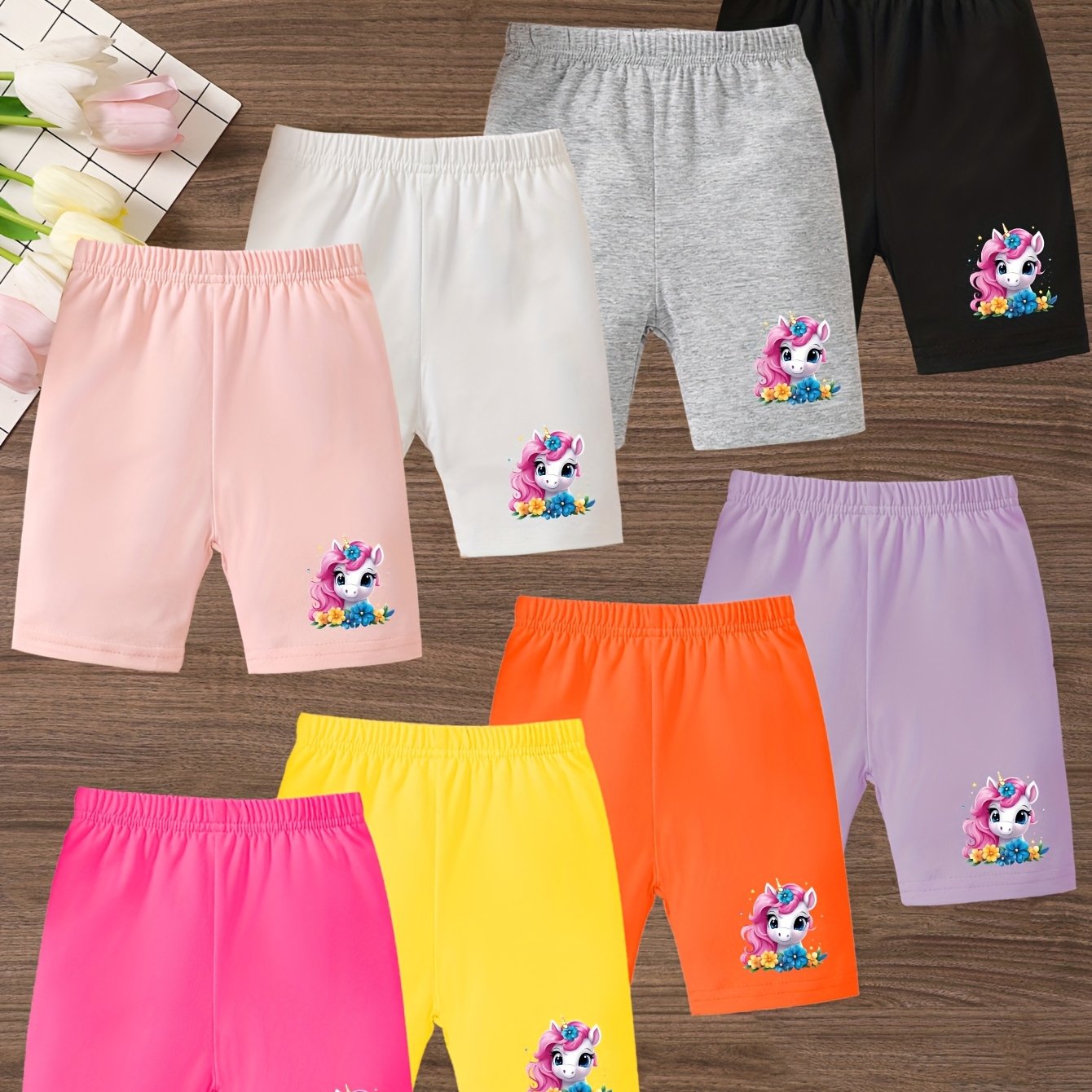 E-shop Zufällig ausgewählte Sportshorts für Mädchen, schlanke Sommerhosen und Leggings für Mädchen, für Outdoor-Aktivitäten