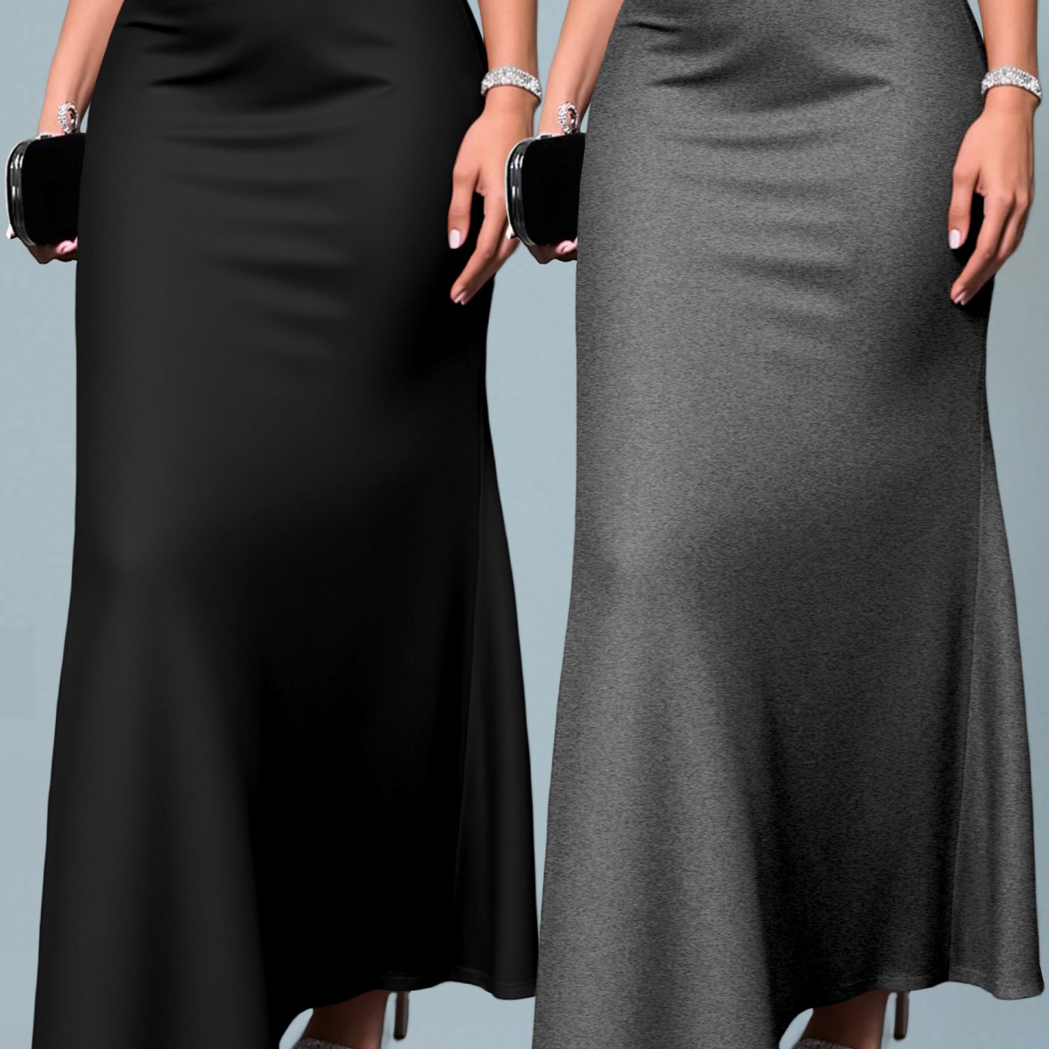 TEMU Dj0616068 Q6 Two-piece Solid Color Set, Women's High-waisted Casual Skirt, Fashionable Women's Clothing, Style, Women's Autumn Wear, New Autumn