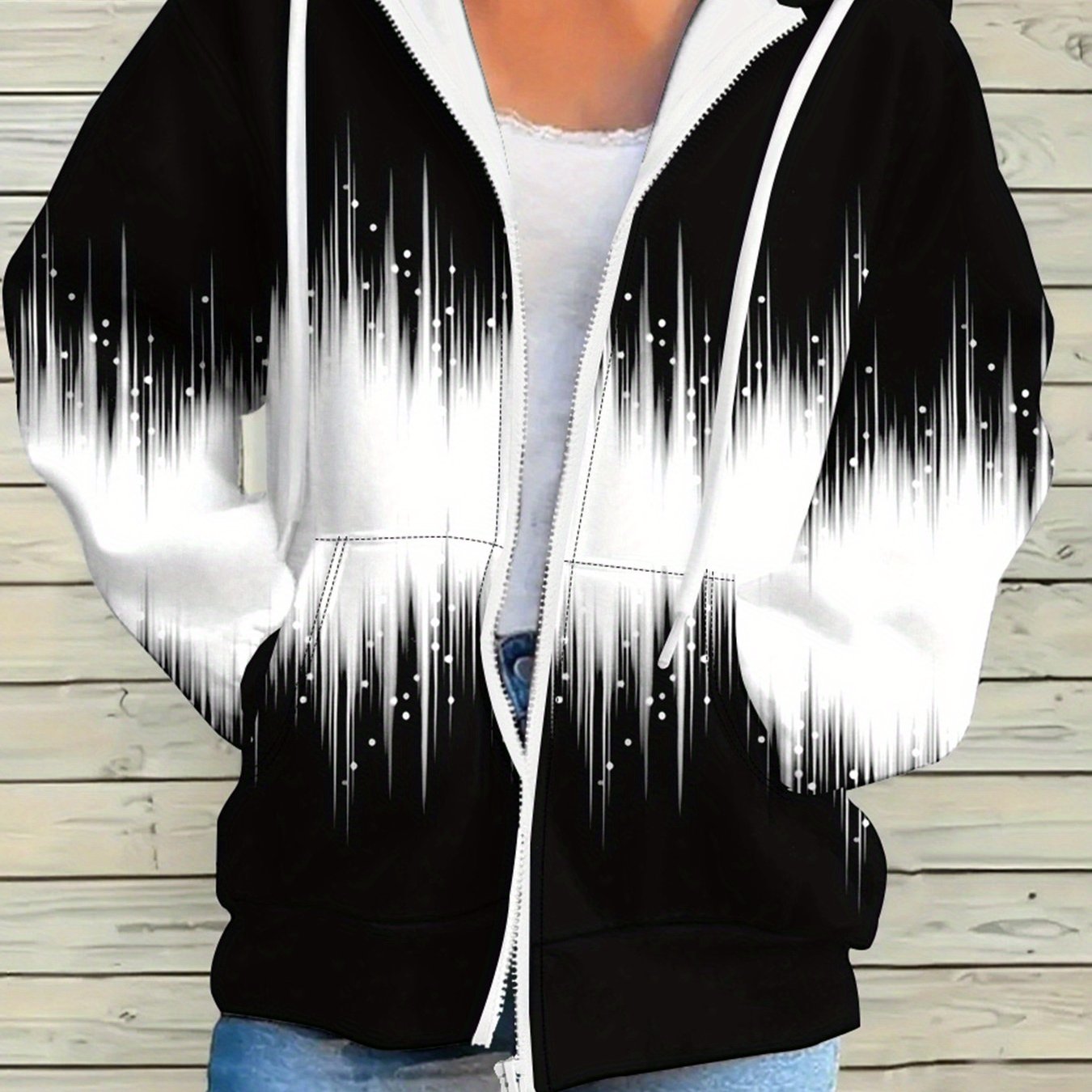 E-shop Europäische und amerikanische Mode Damen Casual Zip-Up Hoodie - 482