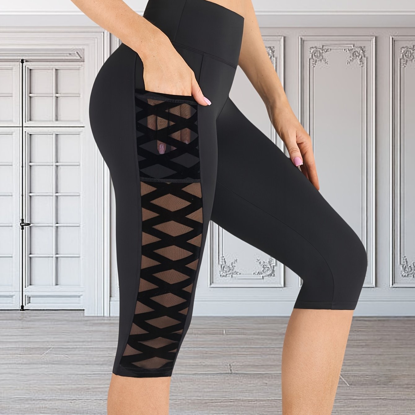 TEMU Women's Athletic Shorts, Trendy Yoga Shorts, Fitness Outdoor Shorts, Tummy Control And Lifting Leggings, Comfortable And Breathable Casual