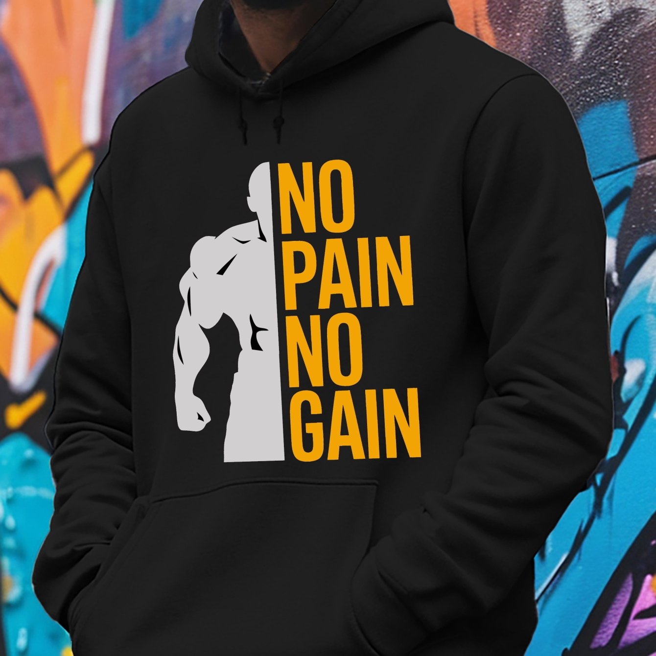 TEMU No Print, Men's Stylish & Trendy & Cozy Long Sleeve Hoodie, Versatile Pullover Hooded Sweatshirt With Kangaroo Pocket For Autumn & Winter Daily