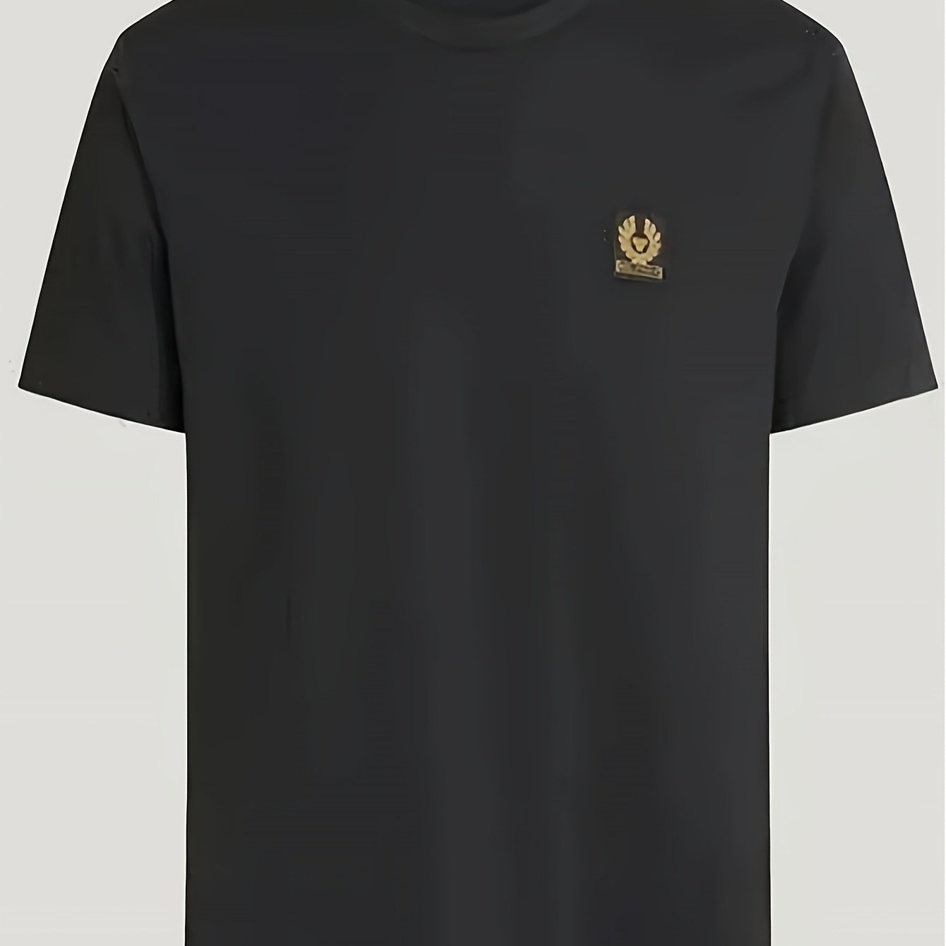 Men's With Golden Emblem Print Classic Regular Neck, Breathable Casual & Formal Shirt, Machine Washable Basic Top For Casual Attire, Gym, Office & Semi-formal