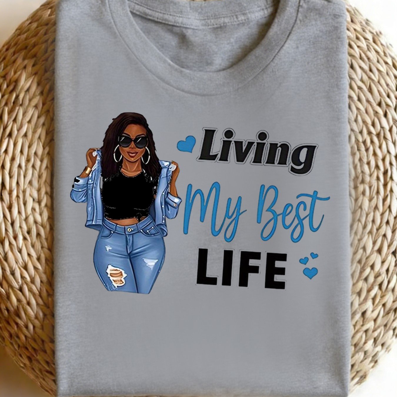 TEMU 1pc "living Life" Men's T-shirt - Oversized Retro Crew Neck Tee With Humorous Slogan, Comfortable Casual Wear Suitable For Valentine's Day Gift,