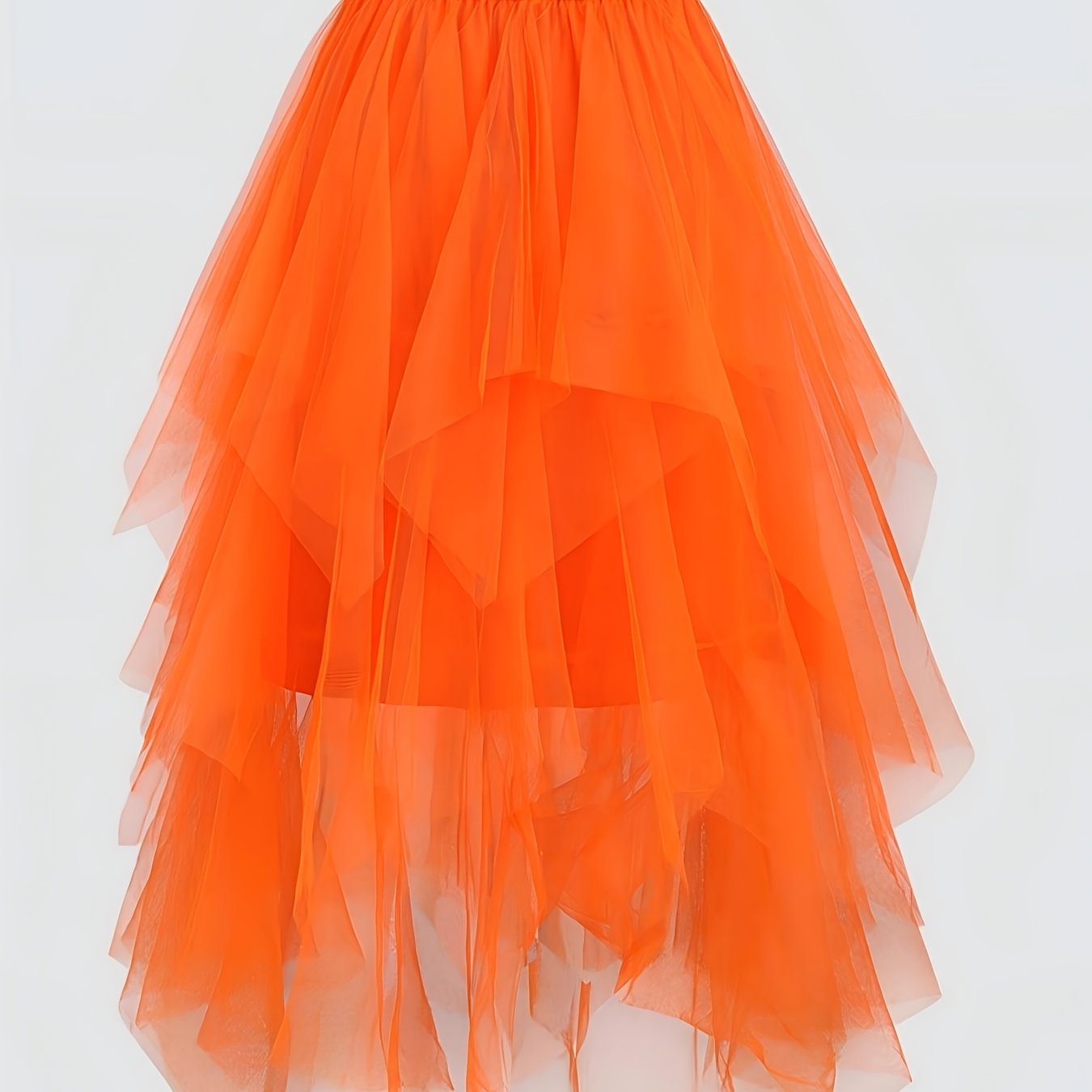 E-shop Vielseitiger, taillierter, hoch taillierter, aufgeblasener Cake-Skirt in Mittellänge für Damen