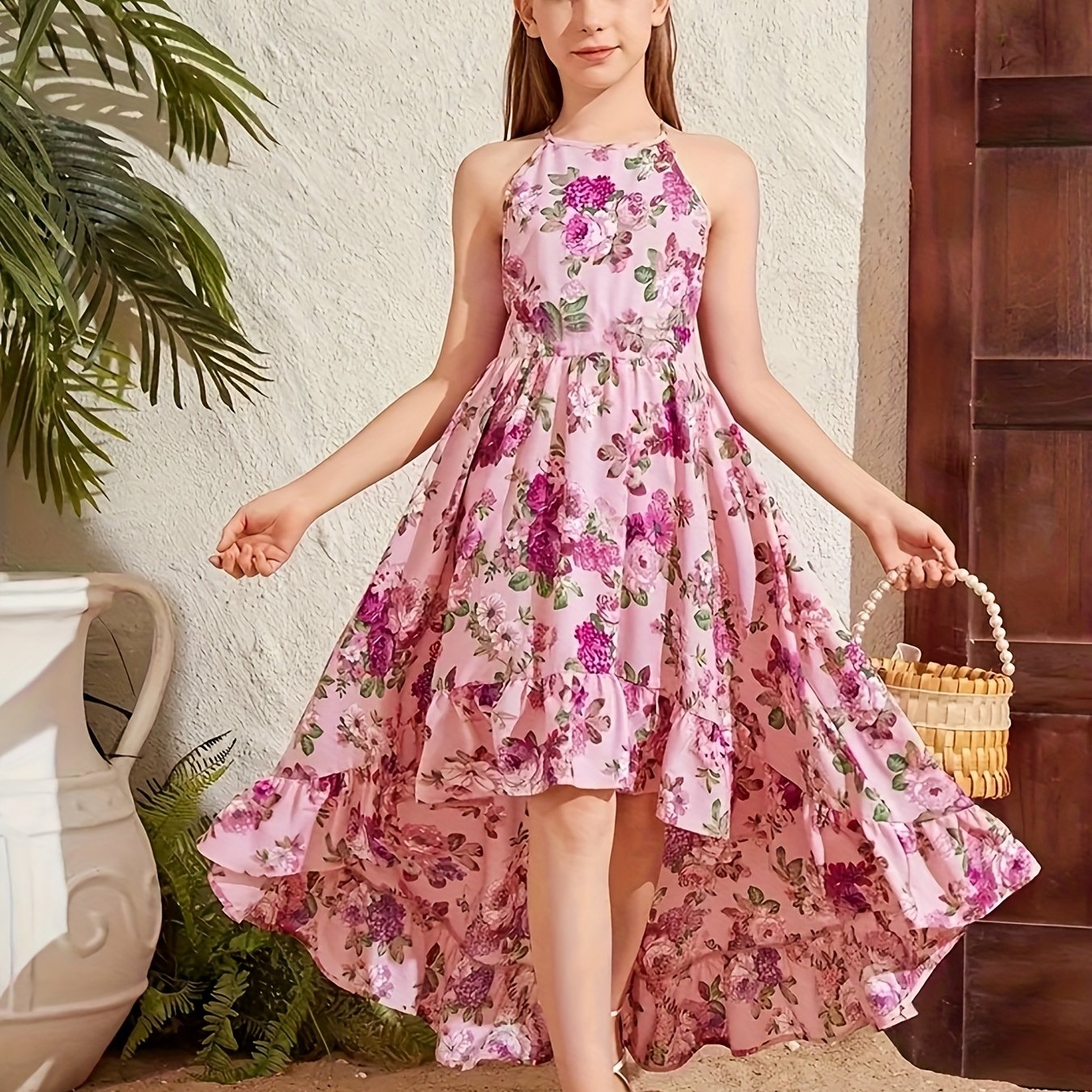 Vestito Estate Bambina 8-12 Anni | Senza Maniche Con Spalline | Tessuto Elasticizzato Comodo | Per Giocare All'Aperto