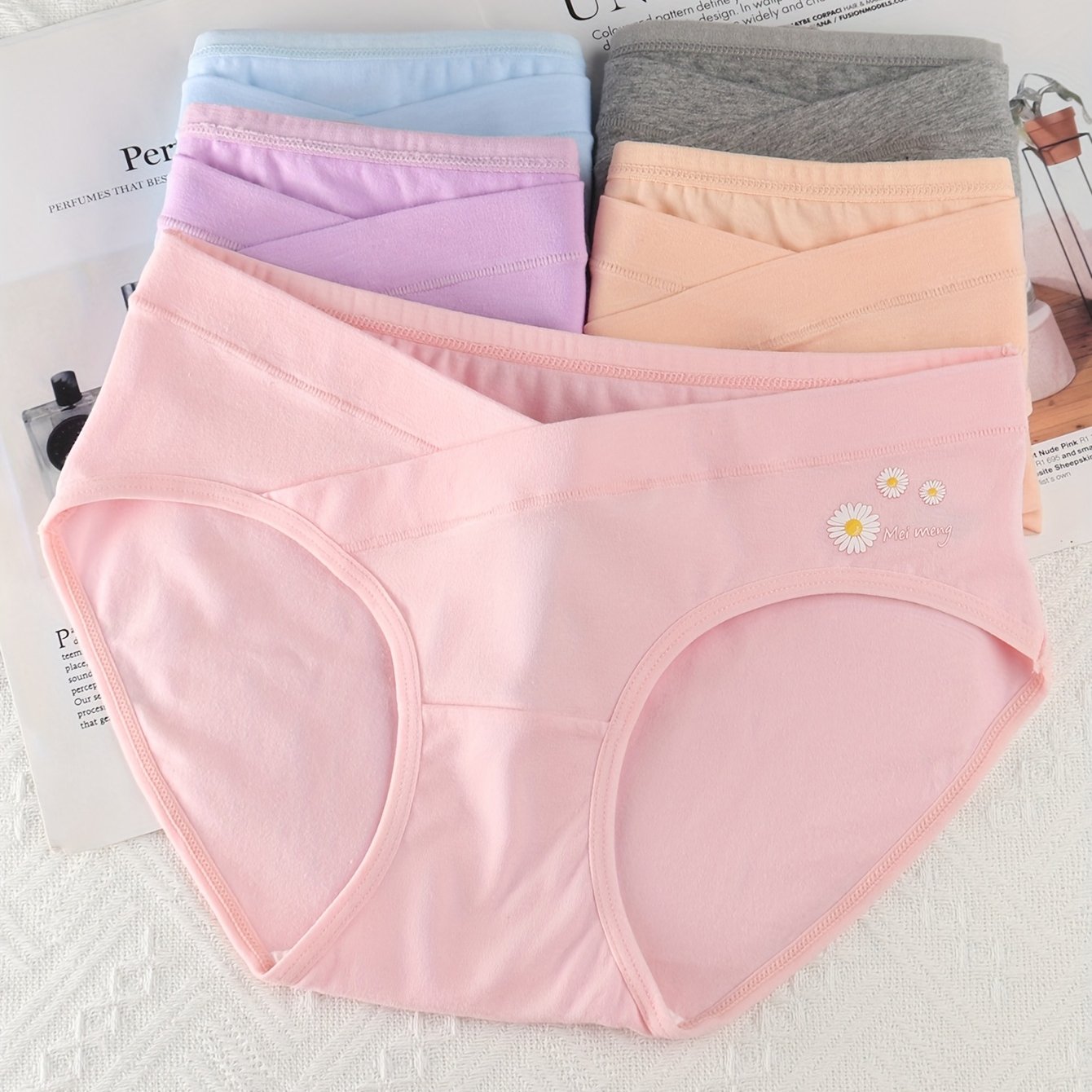 5-pack Maternity Panties: Low-rise Belly Support For Early, Mid, And Late Pregnancy With Postpartum - Plus Size