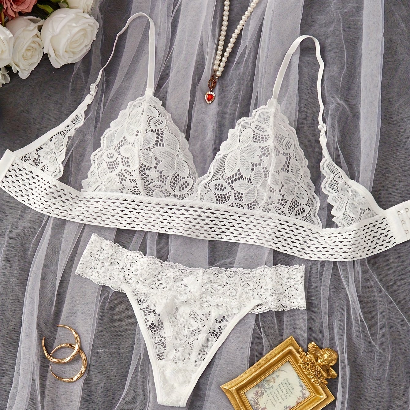 White Lace Elegant Ensemble