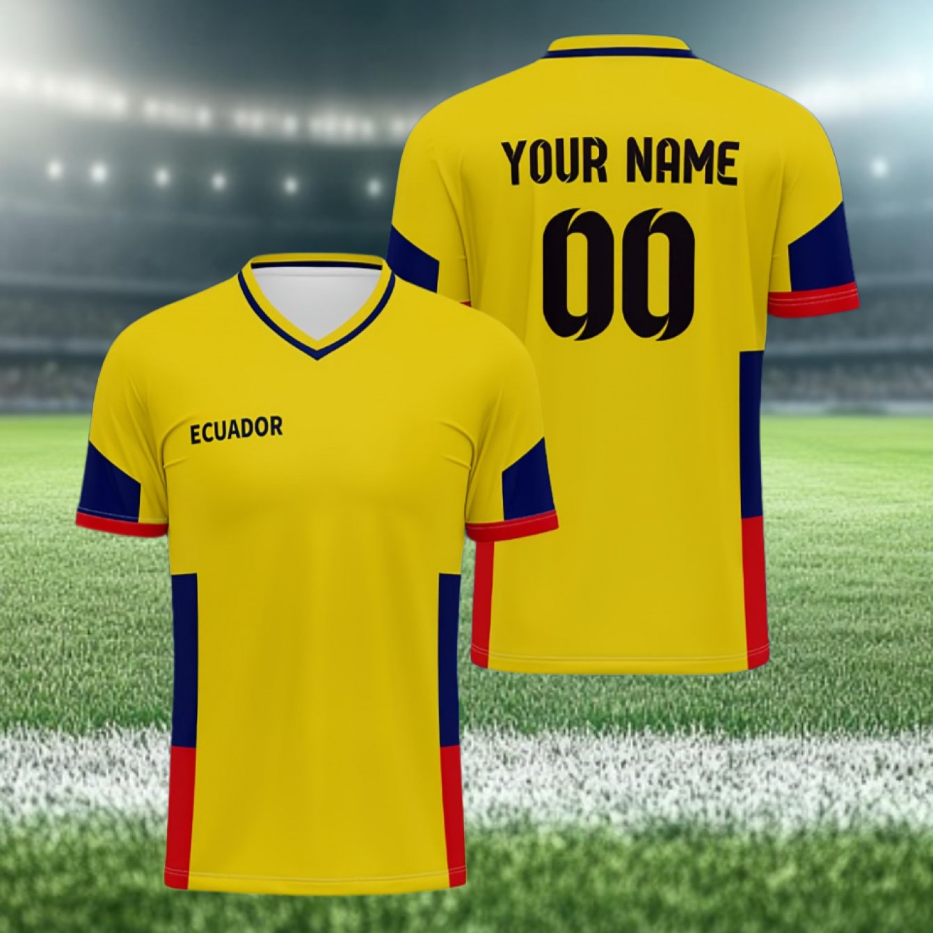 TEMU Customized V-neck Soccer Jersey Short Sleeve T-shirt, Personalized Name And Number Sports Short Sleeve Shirt, Soft And Breathable Fabric,