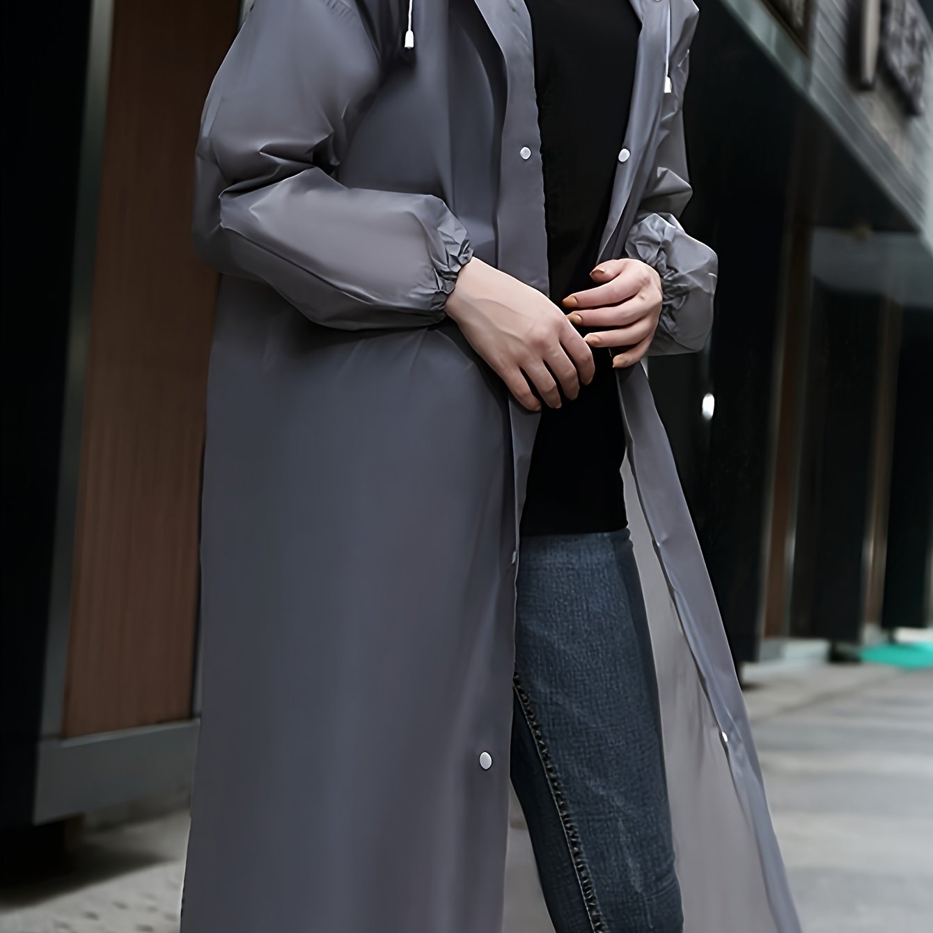 Image of Thickened Adult Rain Jacket, Windproof And High Quality Eva Thickened Full In 1 Raincoat, Outdoor Cycling, Portable Raincoat