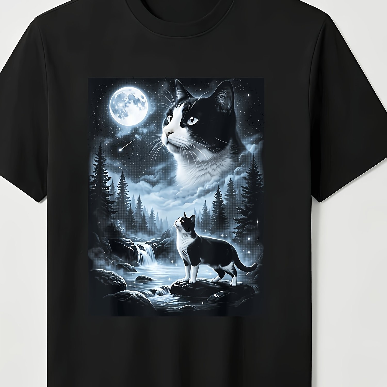 Image of Black Suit Cat , 90s Retro T-shirt